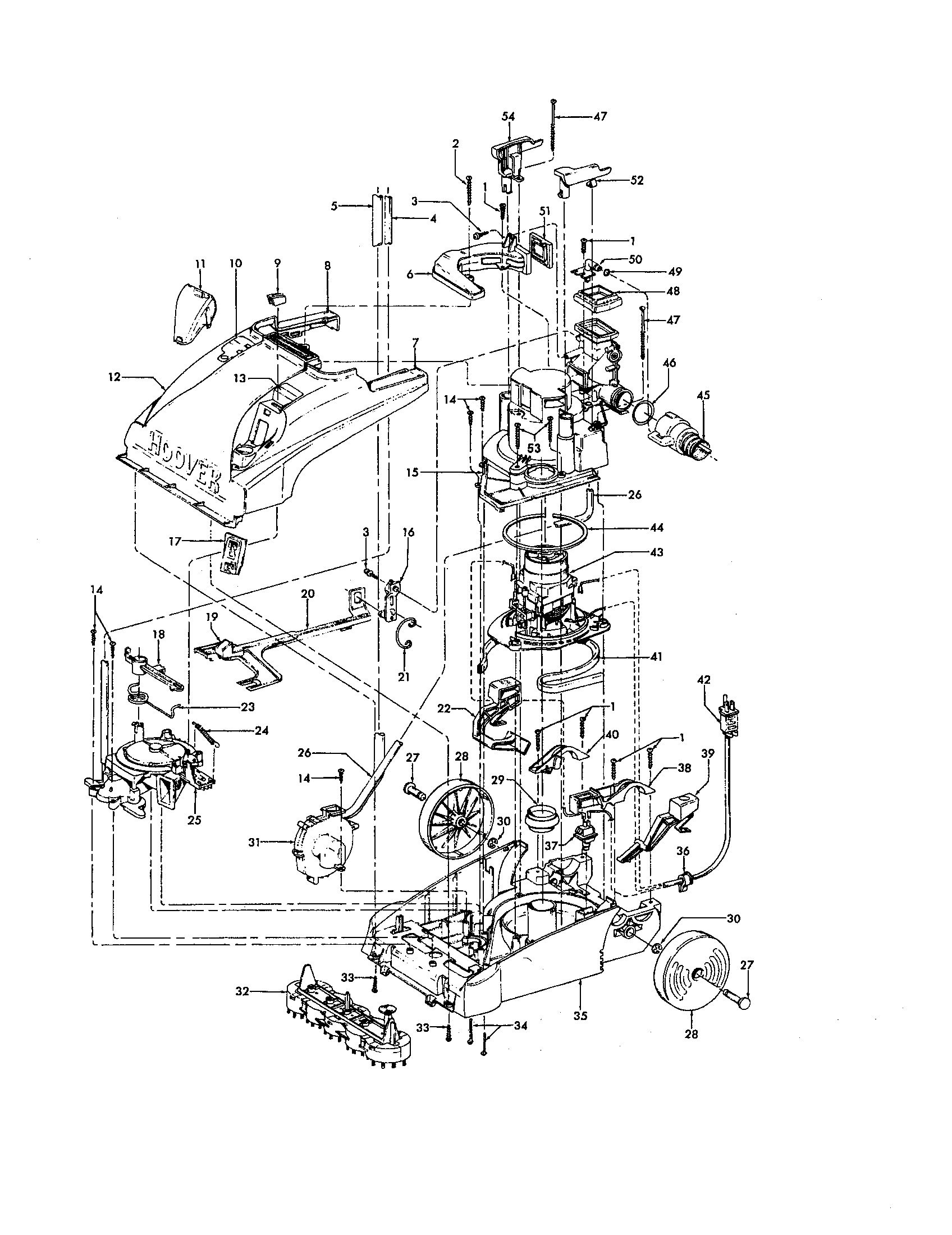 Hoover F5898-900 hood diagram