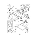 Kenmore 11074972300 top and console diagram
