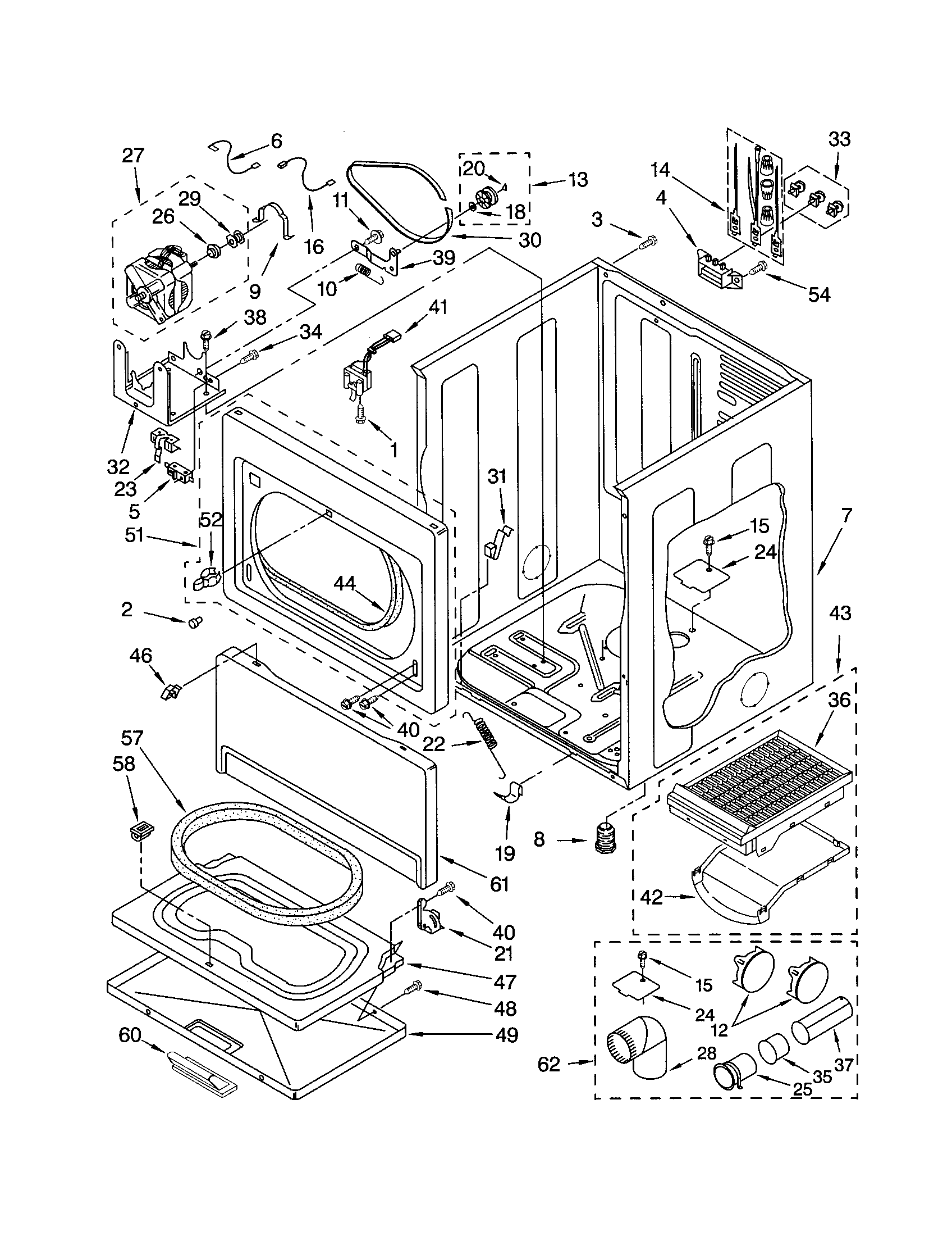 Kenmore 11064996300 cabinet diagram