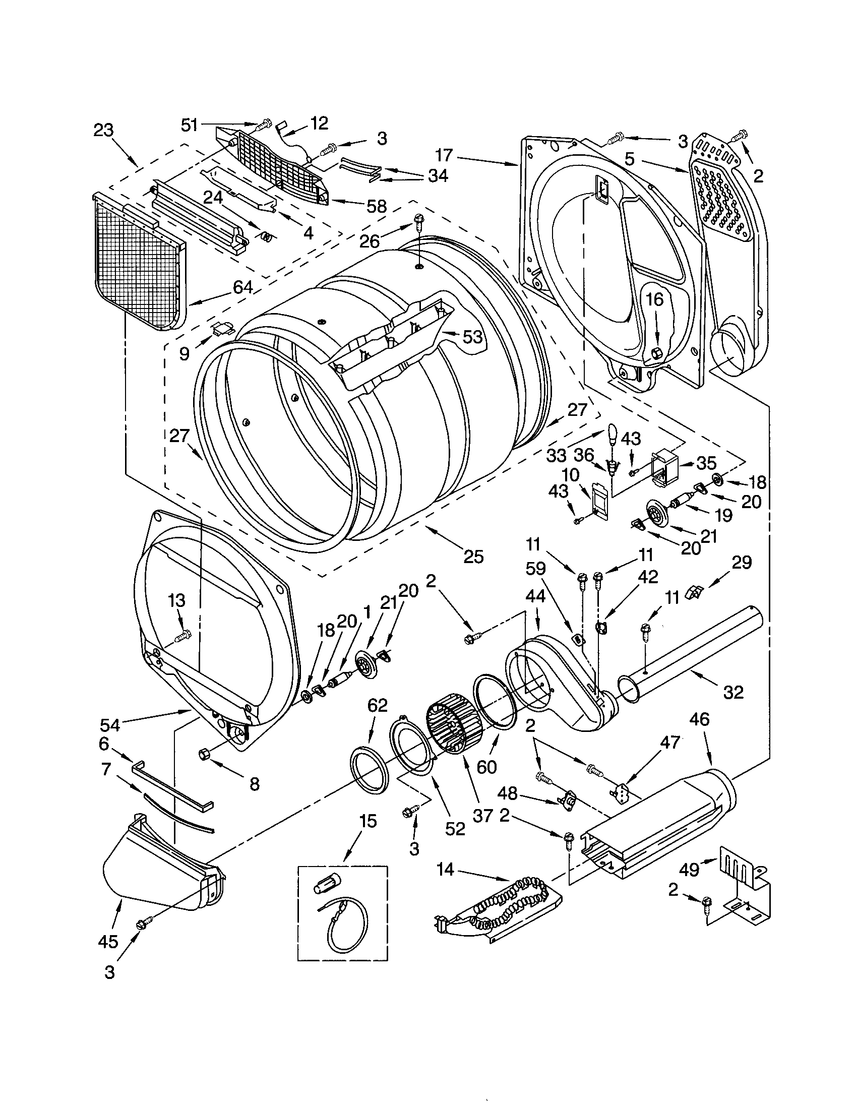 Kenmore 11064996300 bulkhead diagram