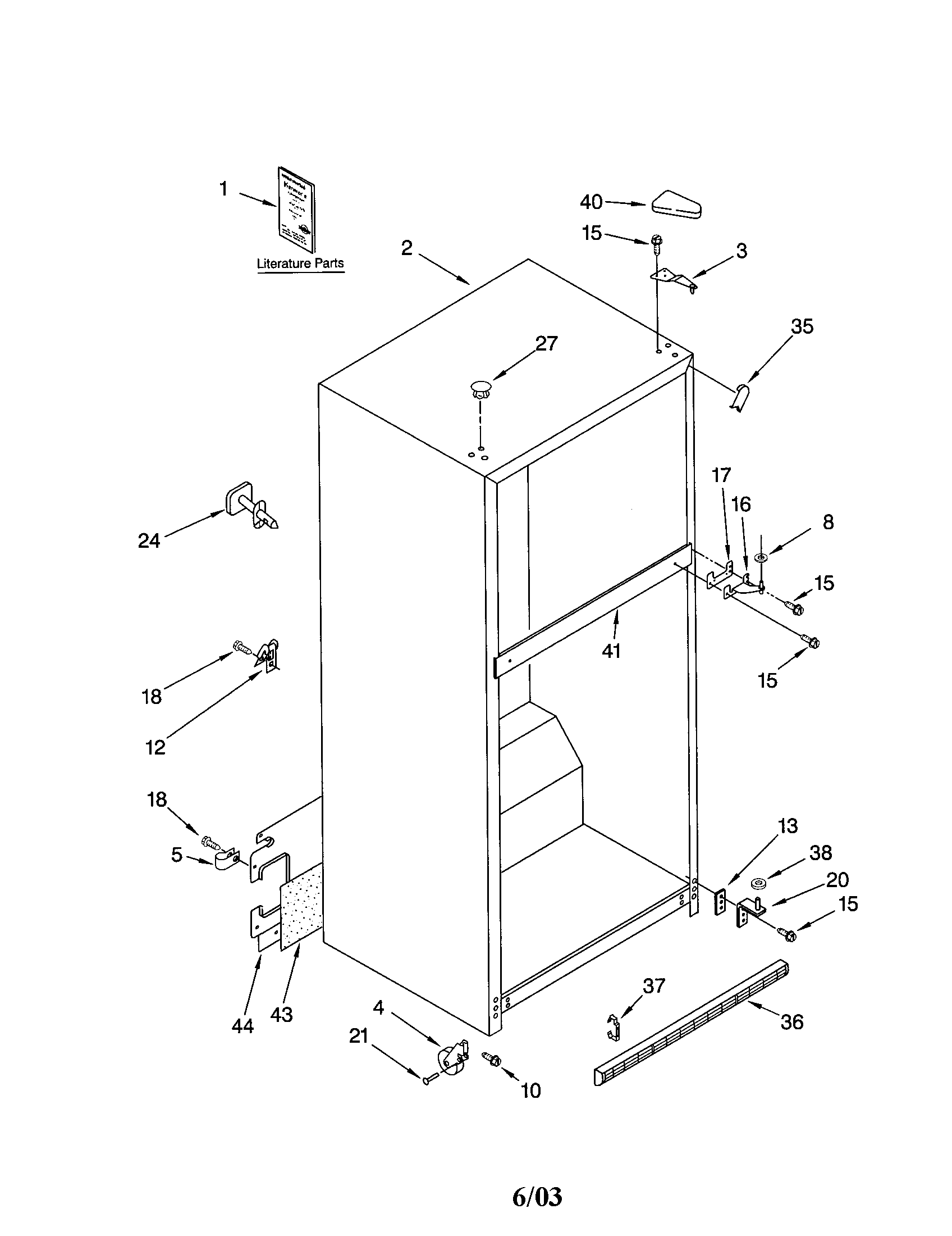 Kenmore 10672209202 cabinet diagram
