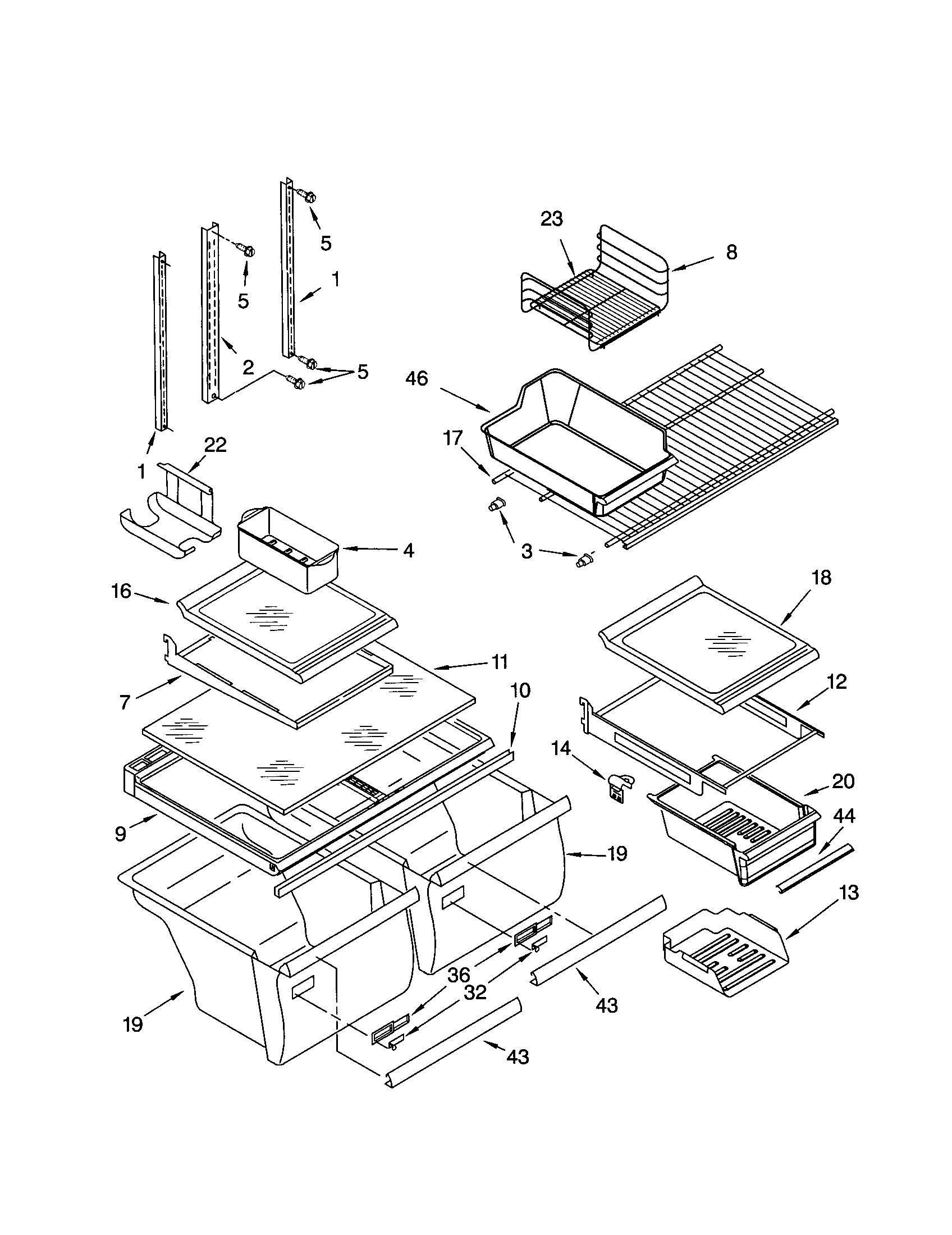 Kenmore 10672209202 shelf diagram