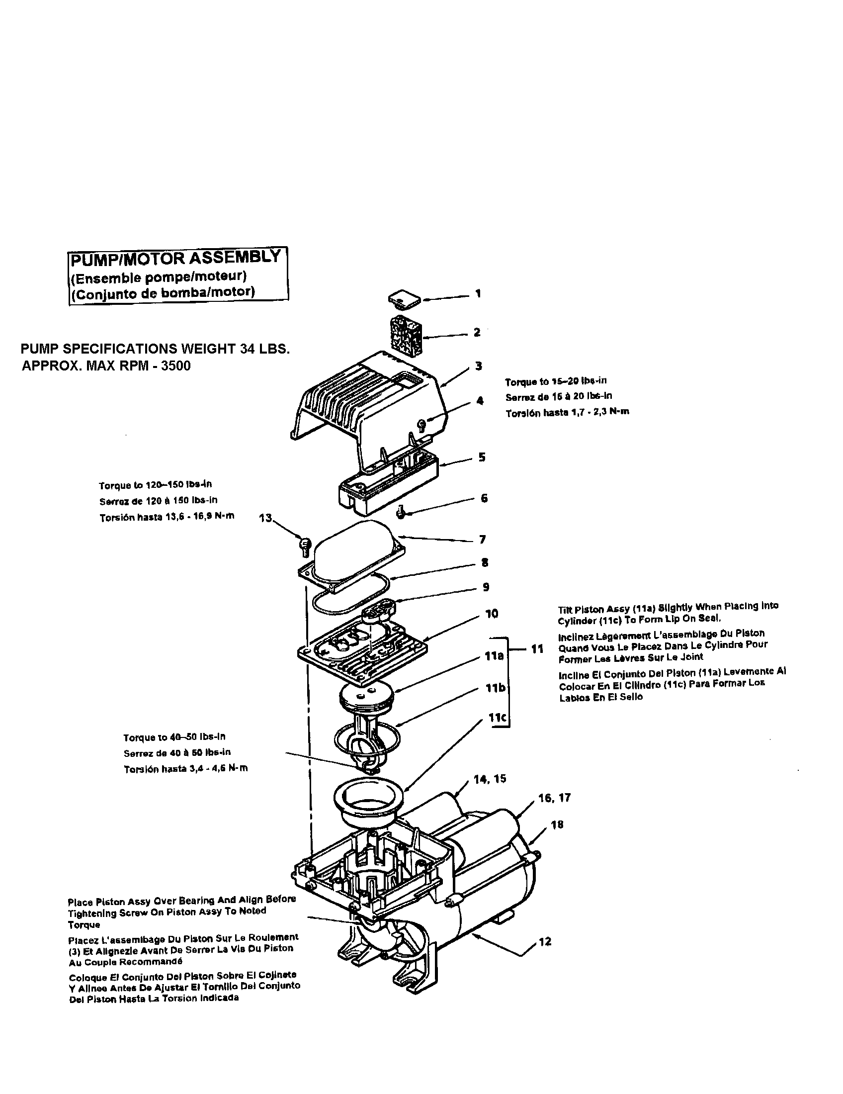 Coleman P0502010 pump/motor diagram