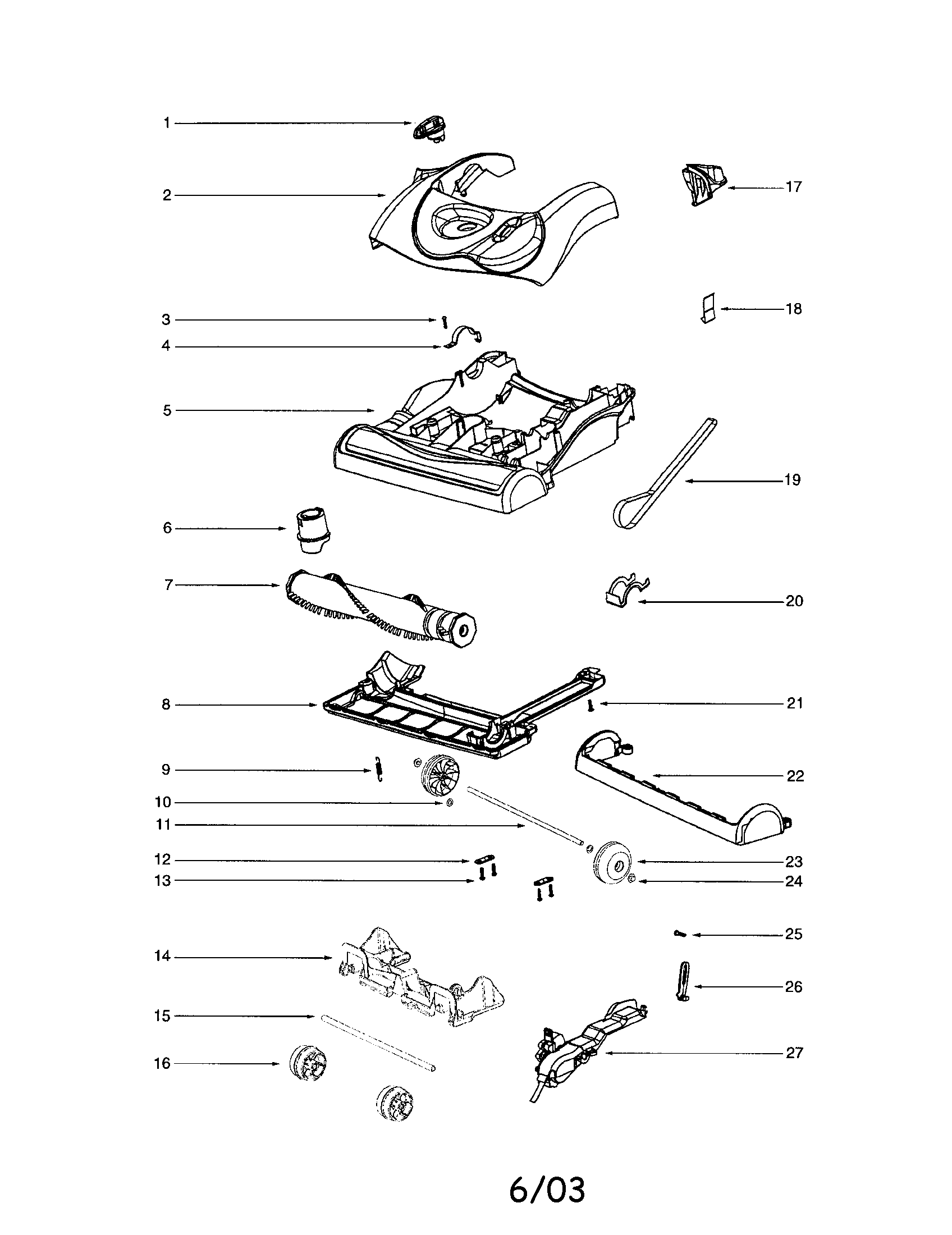 Eureka 4875A base/hood assembly diagram