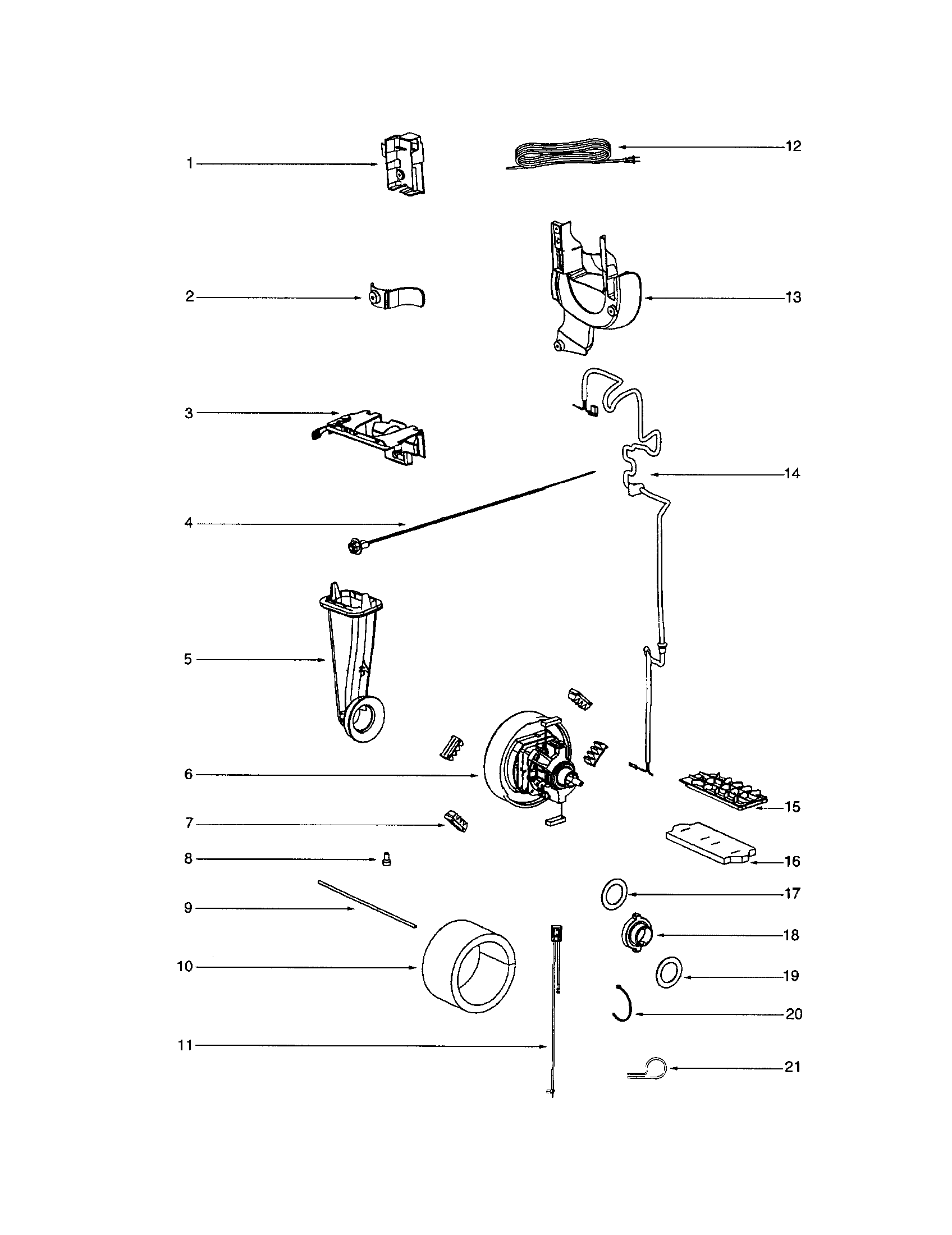 Eureka 4875A motor/cord diagram