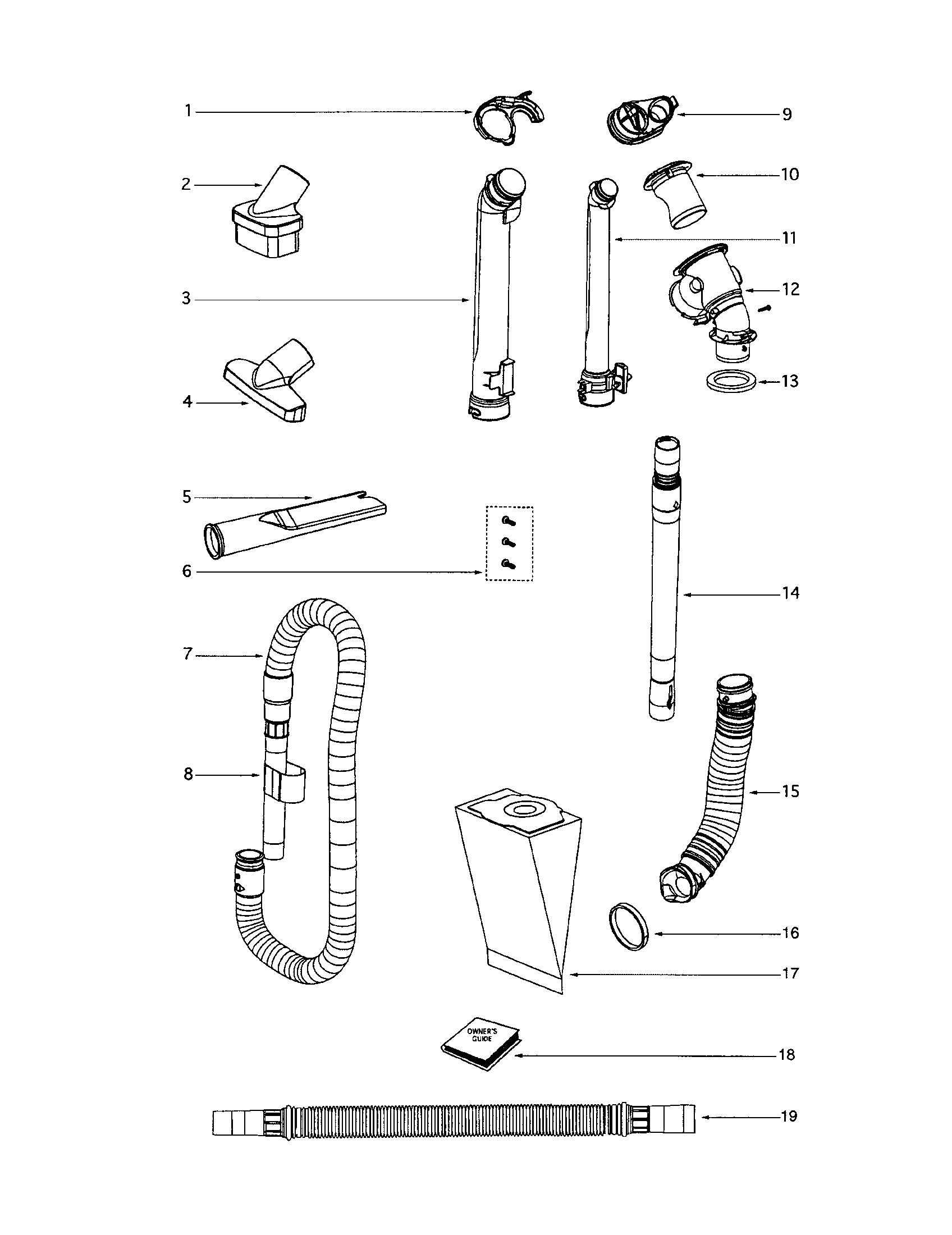 Eureka 4875A hoses/tubes diagram