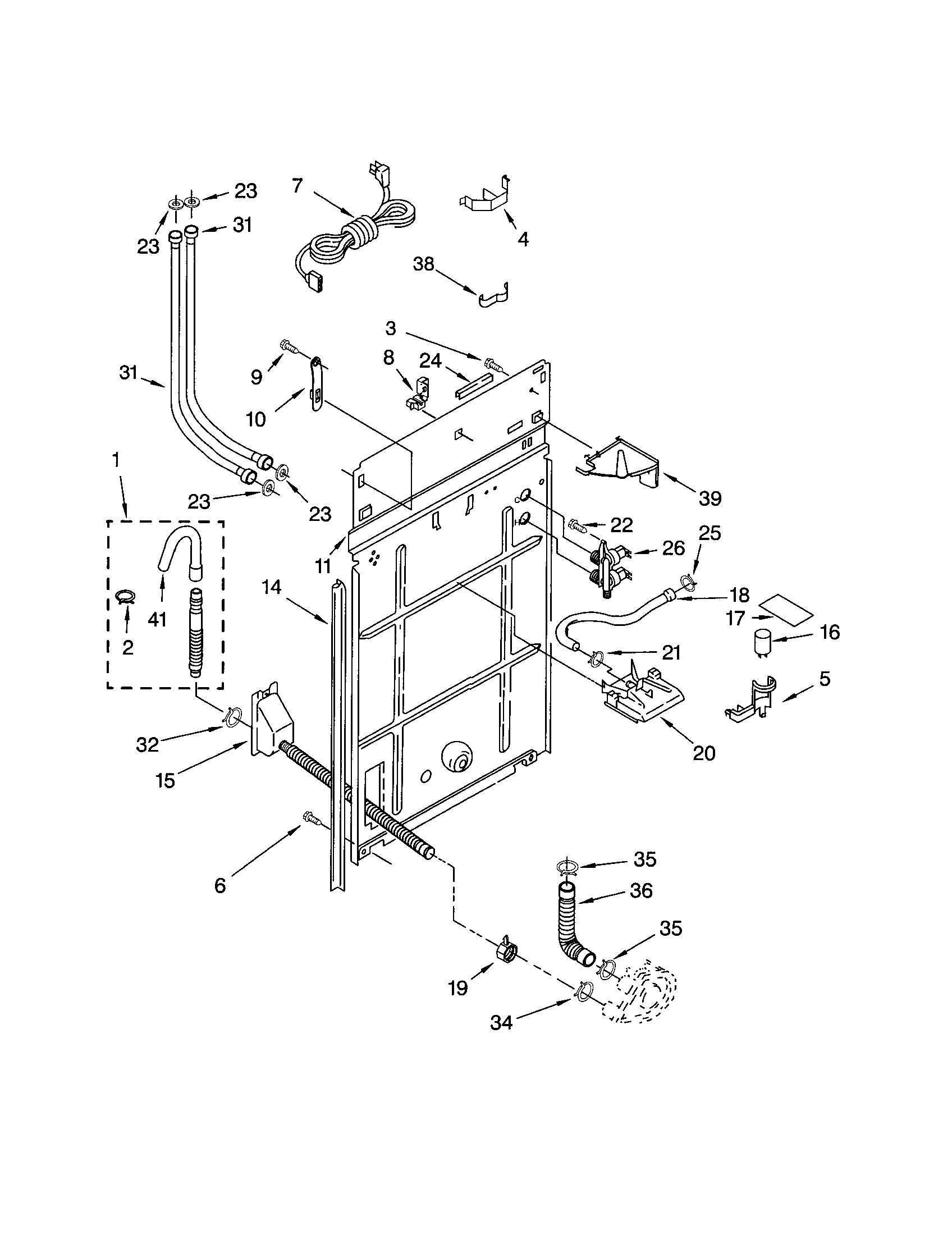 Kenmore 11024852300 rear panel diagram