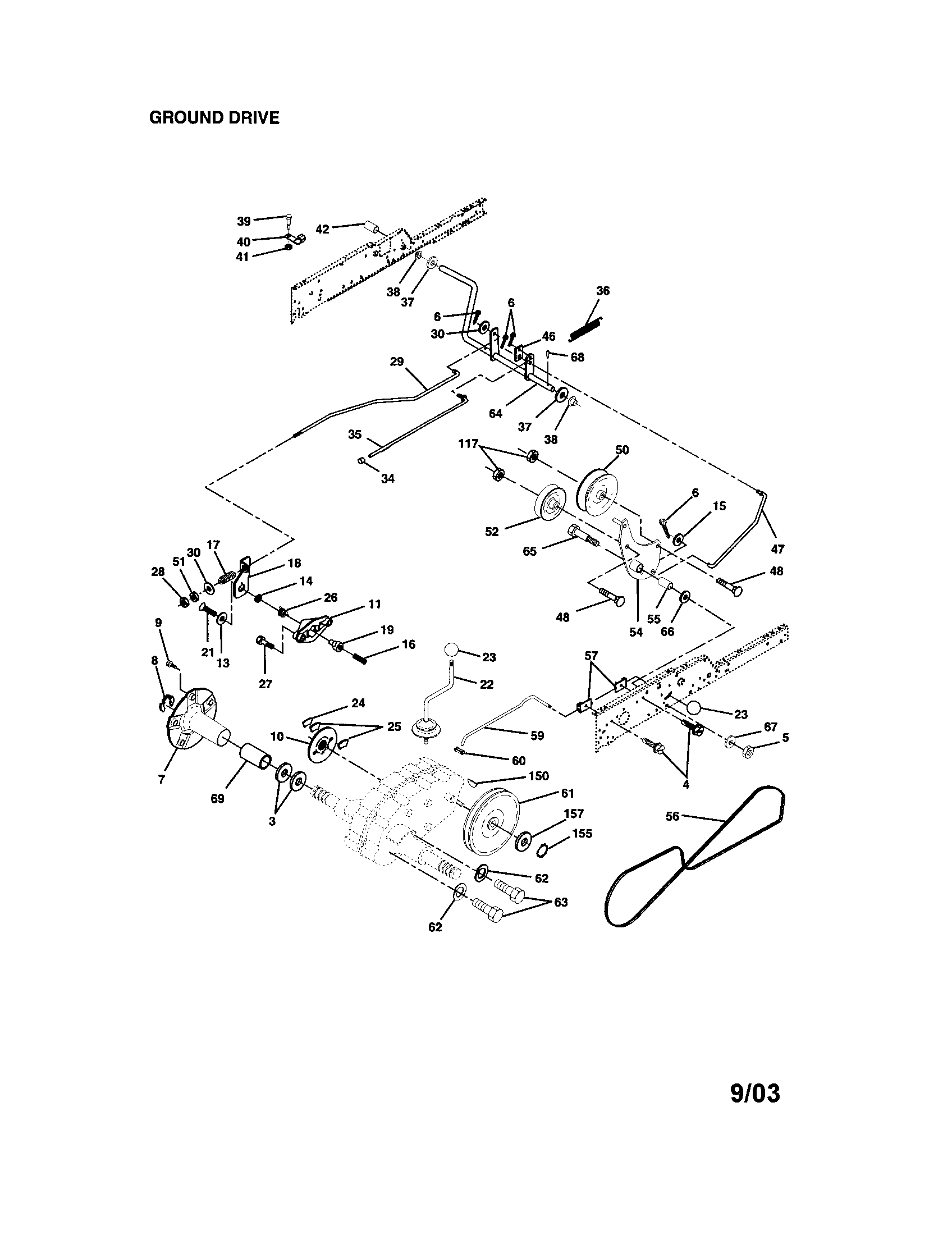 Craftsman 917276011 ground drive diagram