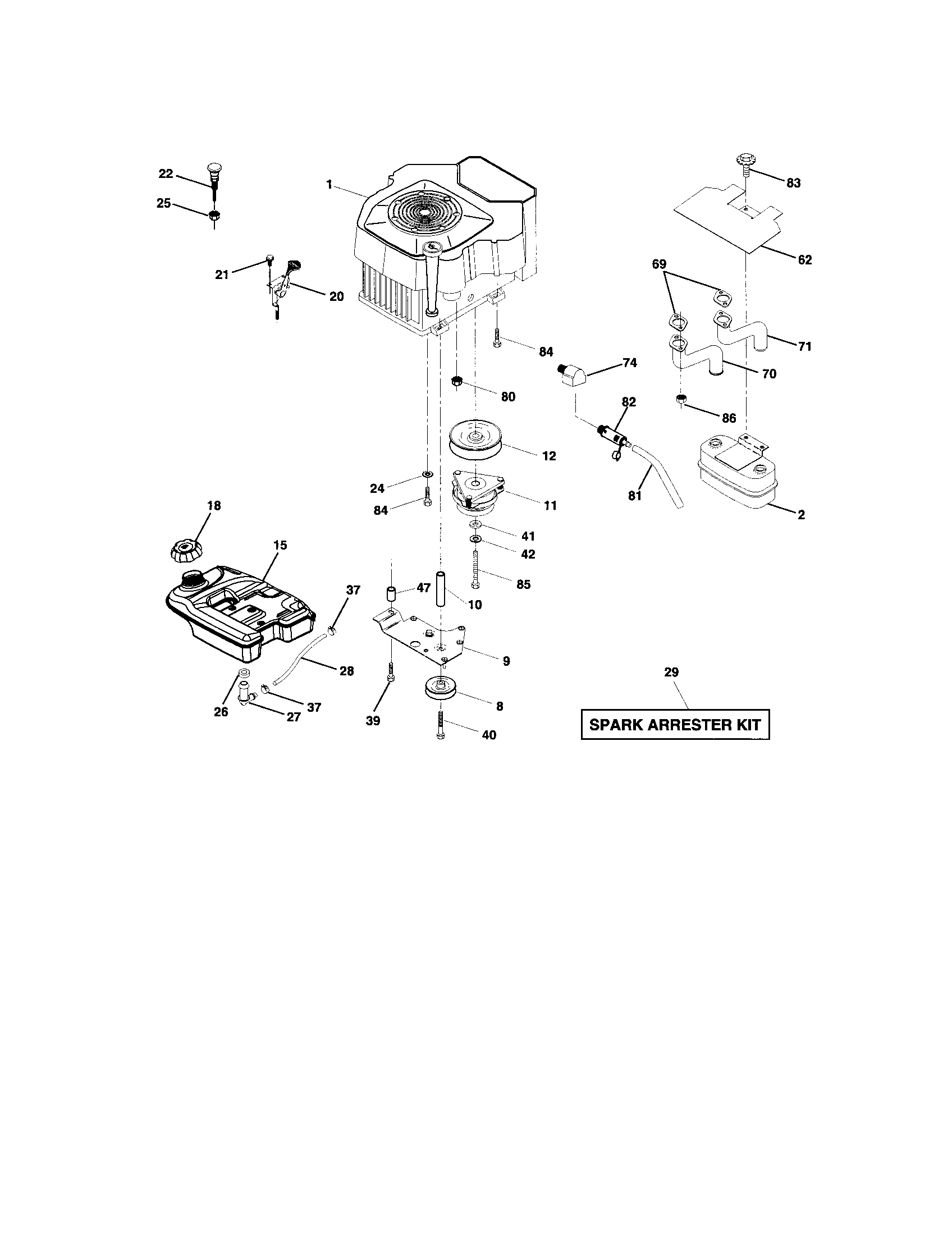 Craftsman 917276011 engine diagram