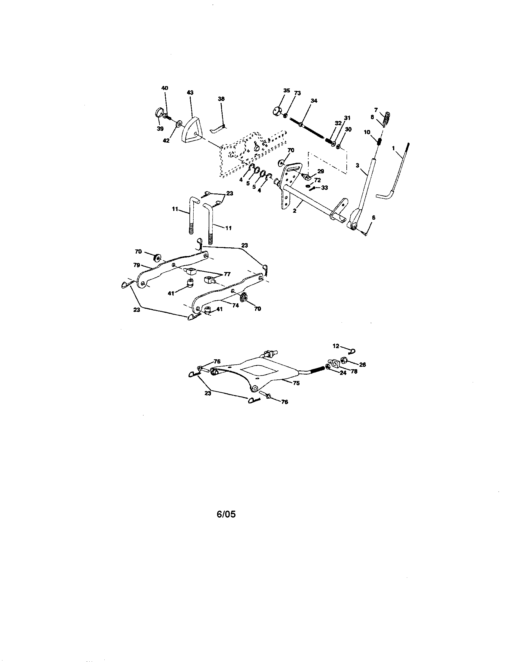 Craftsman 917276011 lift assembly diagram