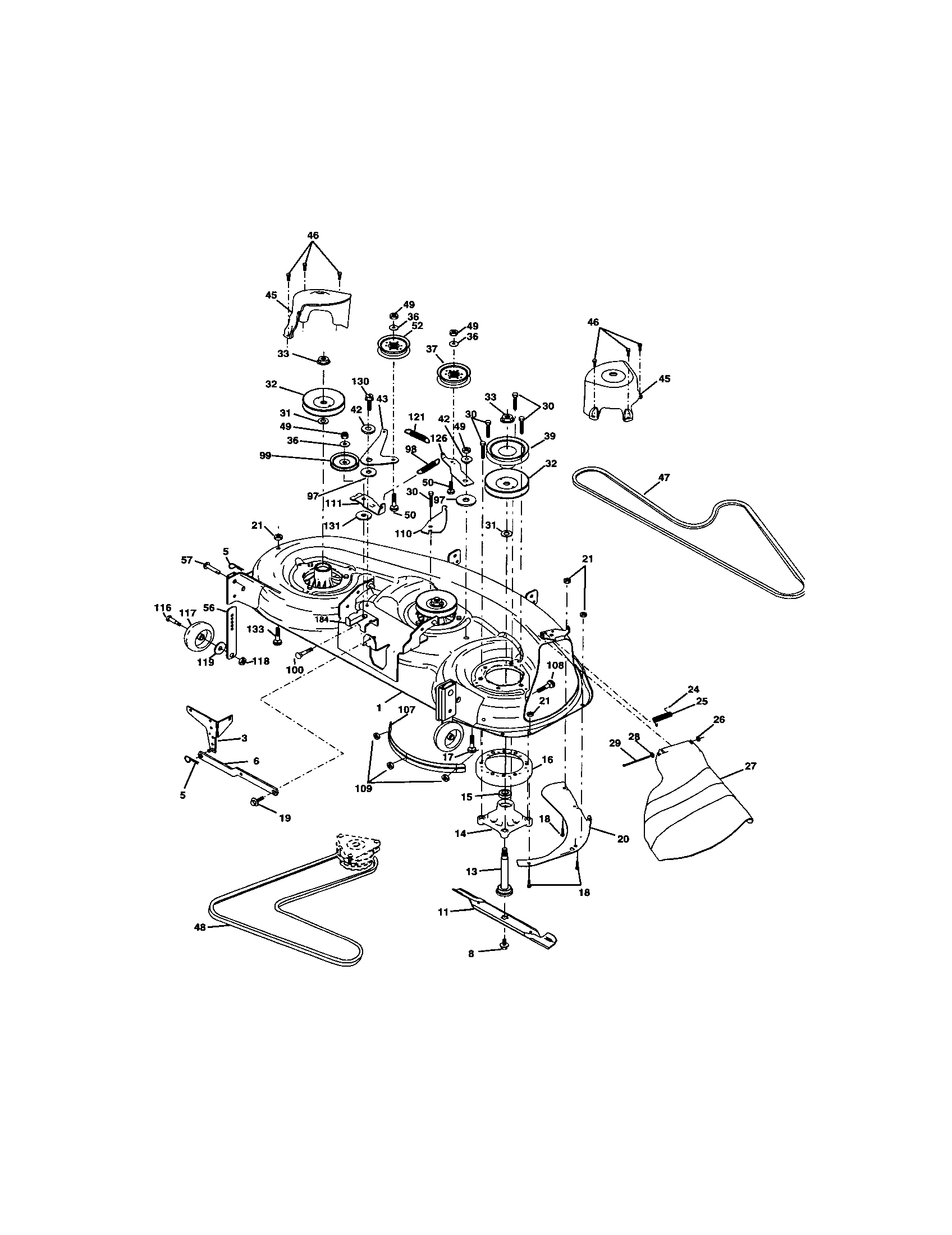 Craftsman 917276011 mower deck diagram