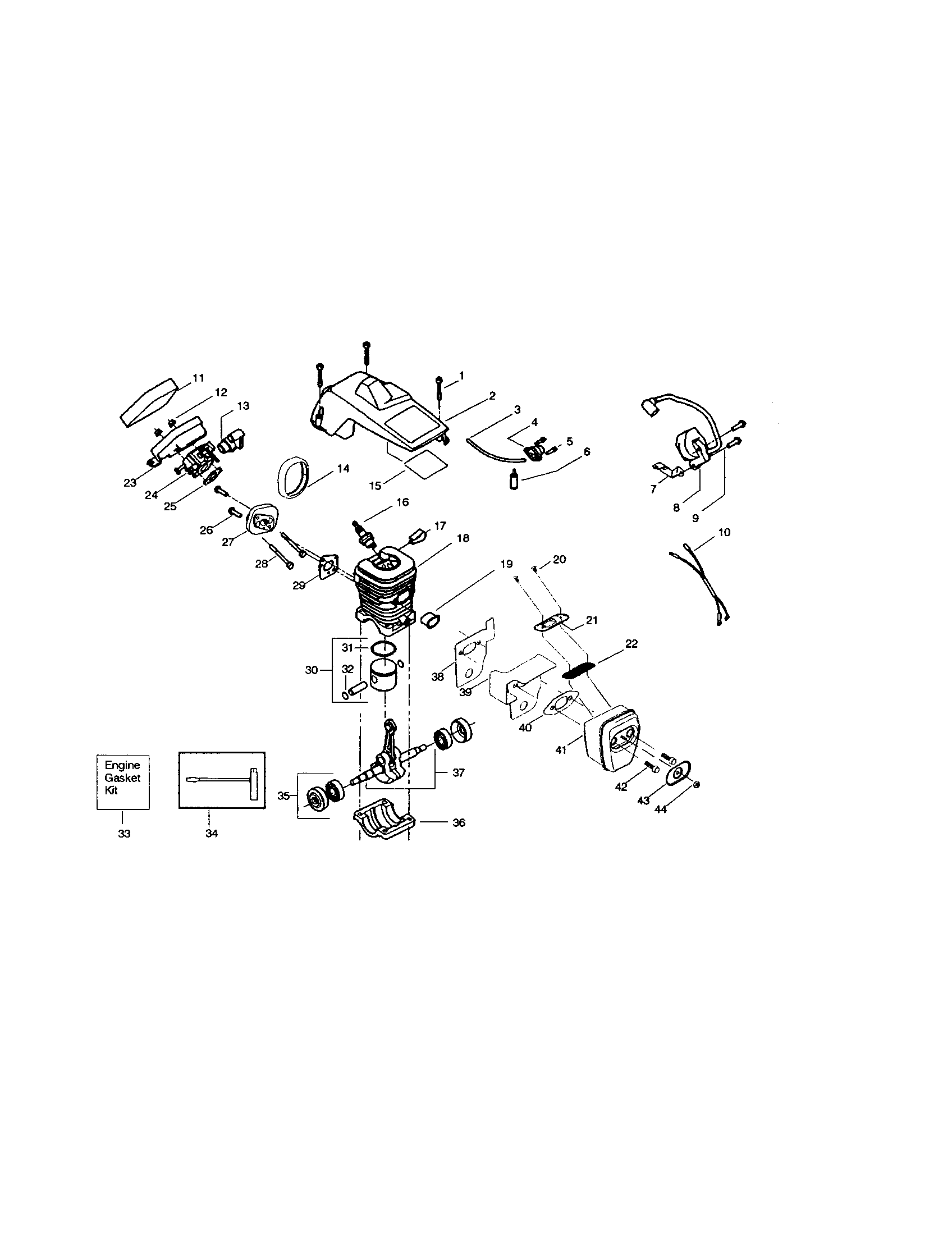 Craftsman 358360871 cylinder/shield diagram