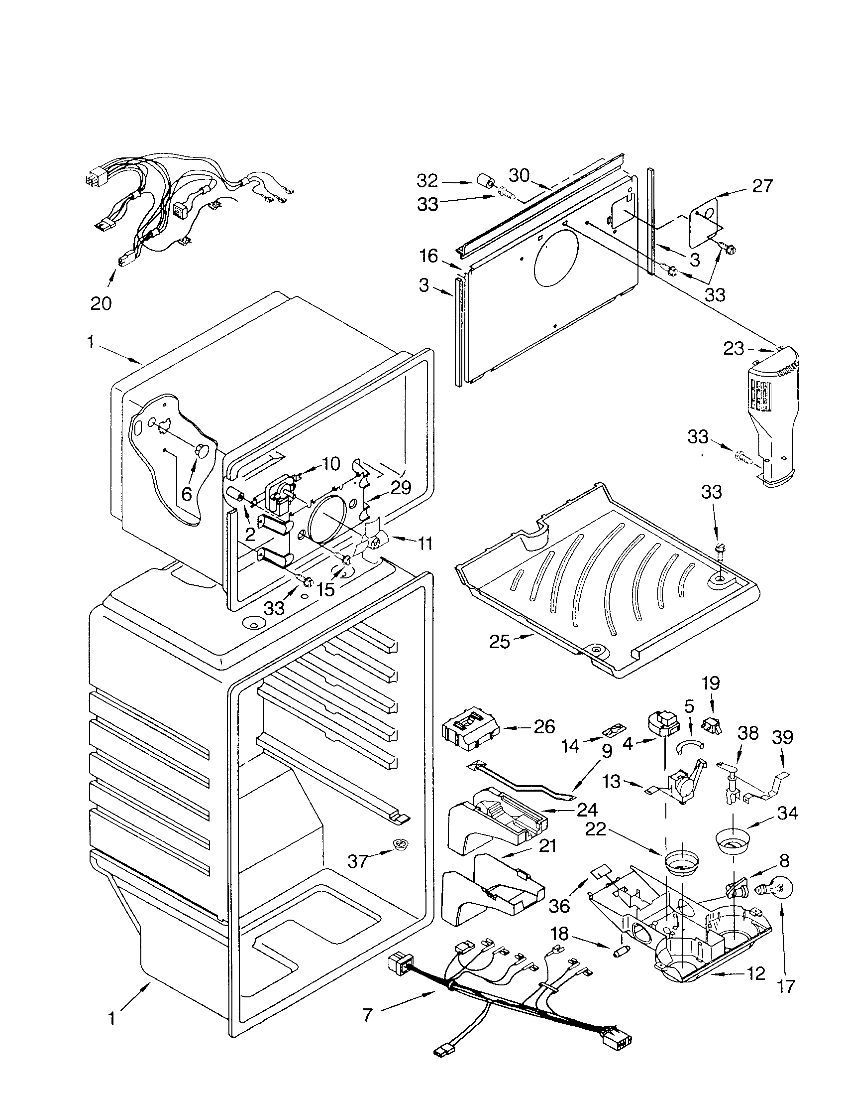 Whirlpool ET22RKXGN01 liner diagram