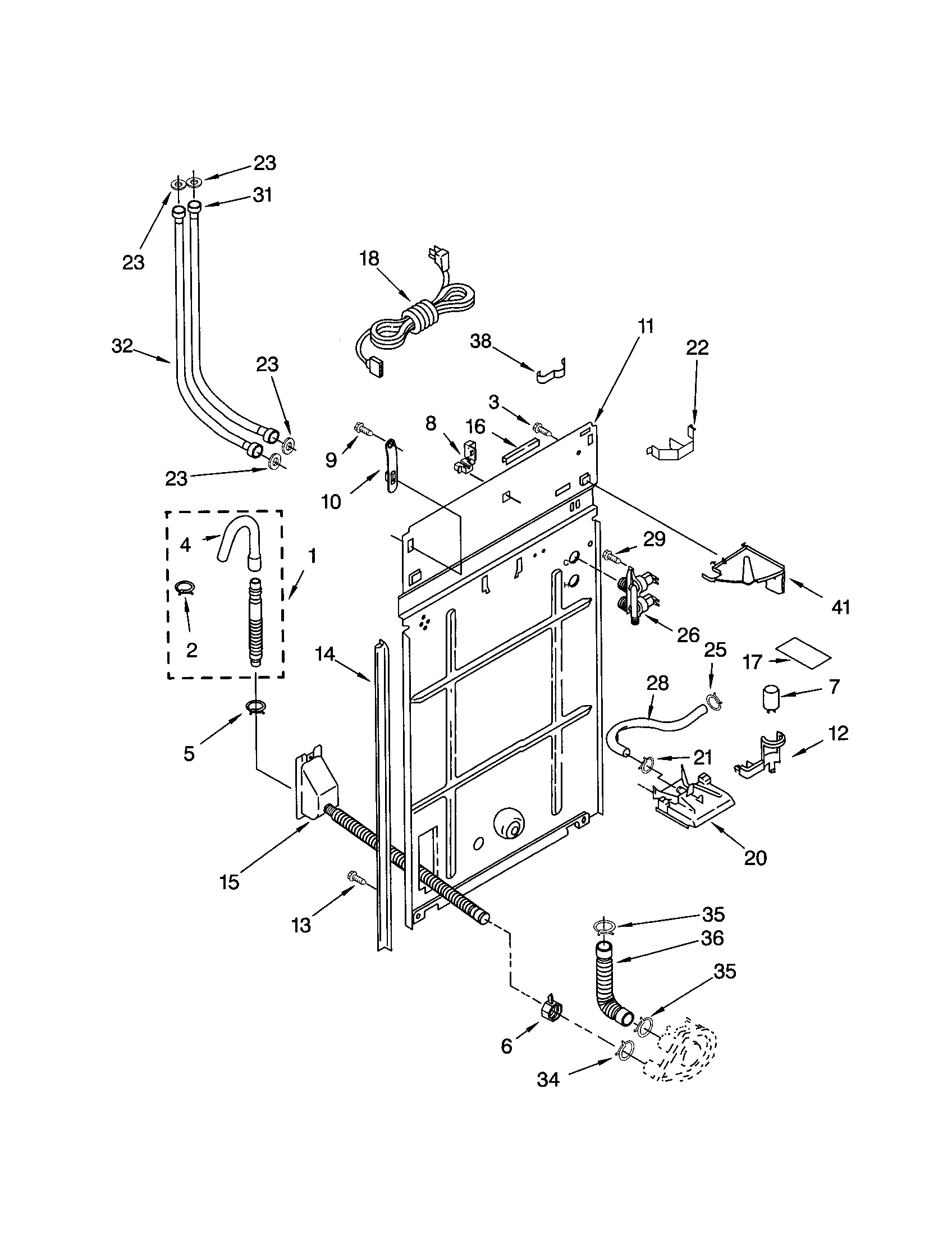 Kenmore 11024872300 rear panel diagram