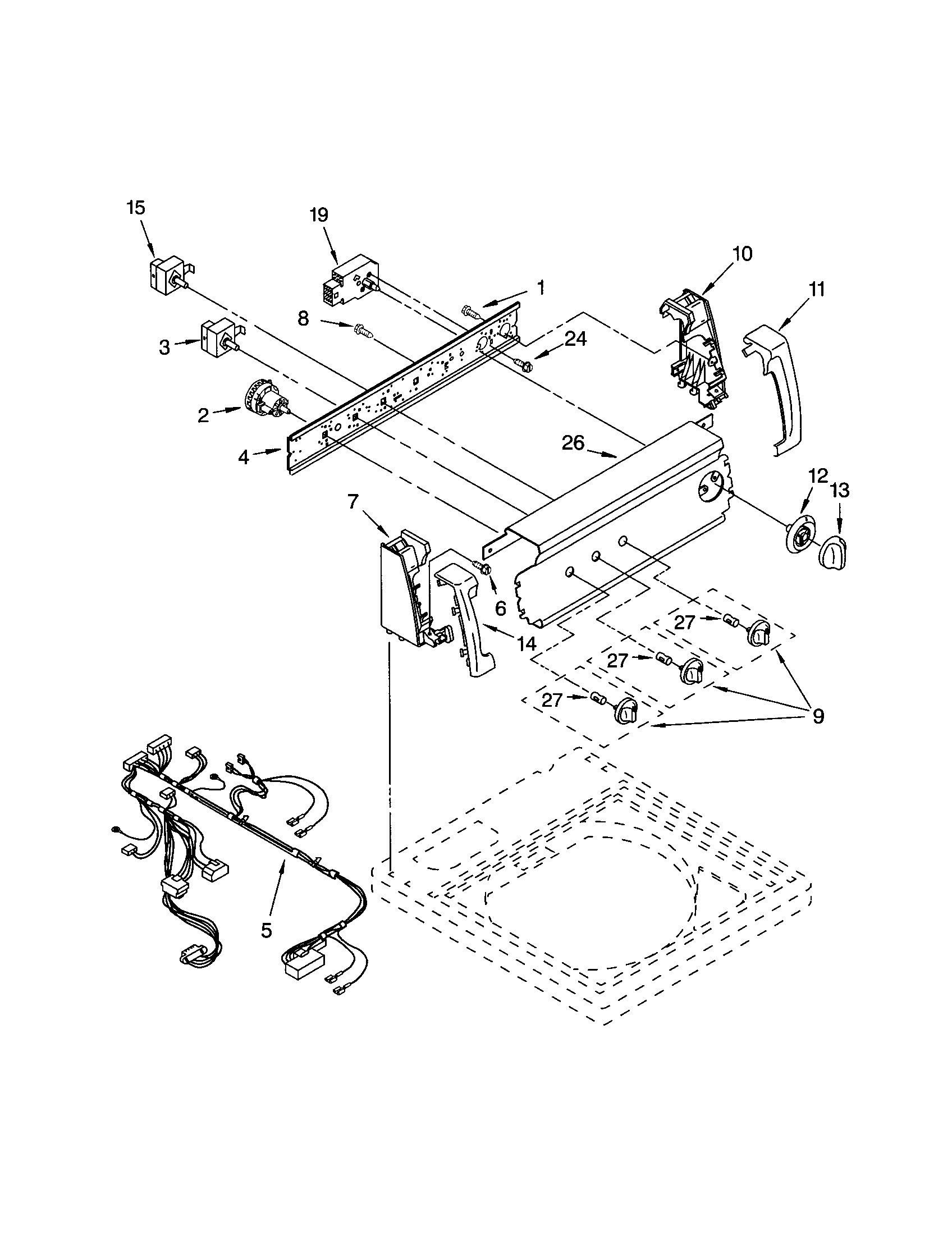 Kenmore 11024862300 control panel diagram