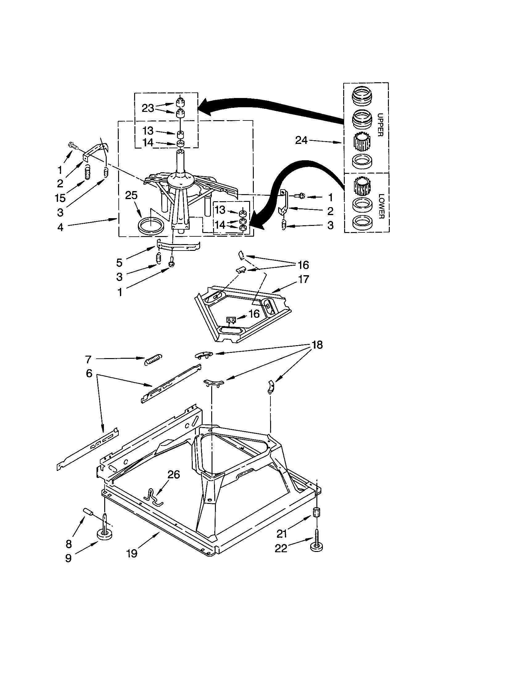 Kenmore 11024862300 machine base diagram