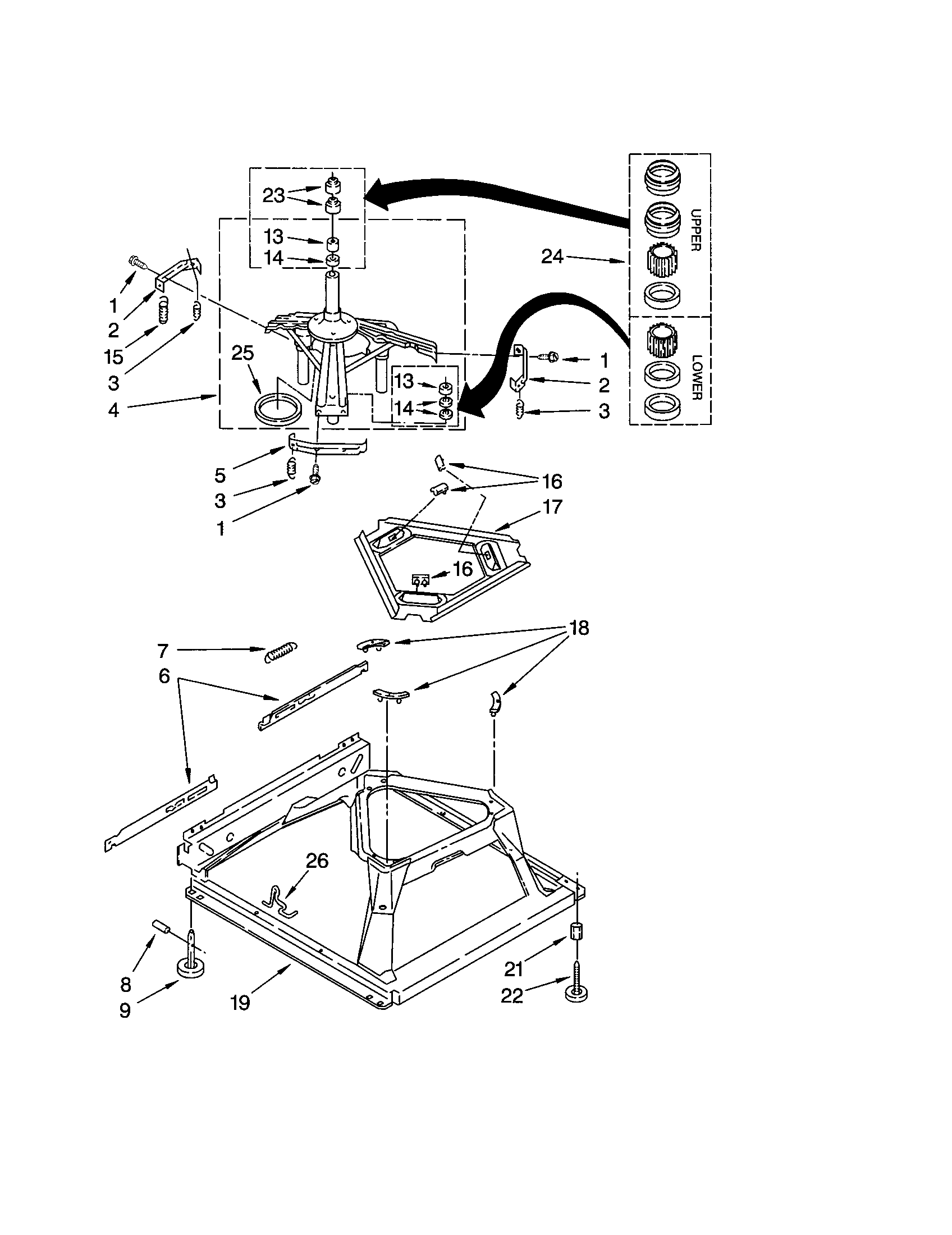 Kenmore 11024922201 machine base diagram