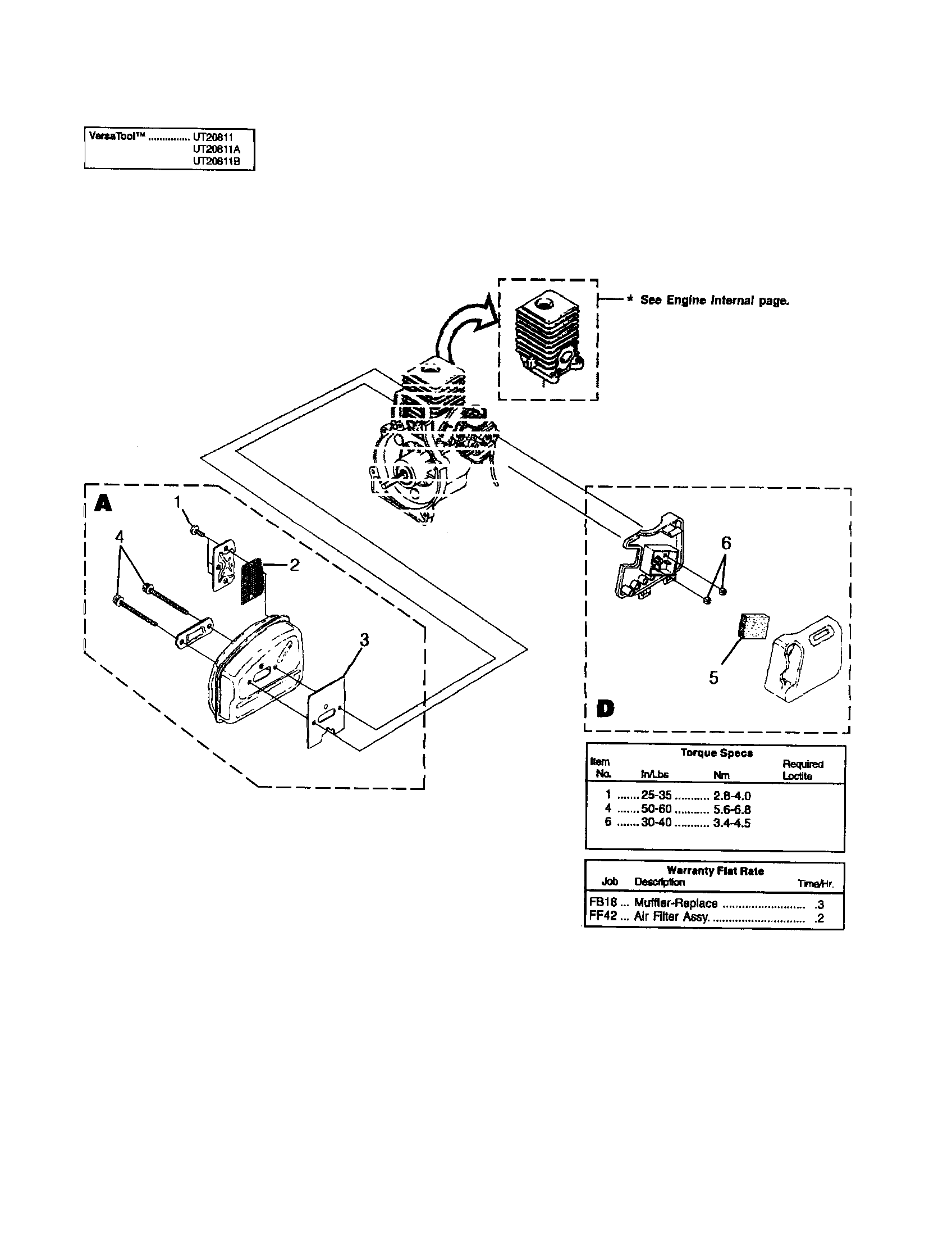 Homelite UT20811 muffler/air cleaner diagram