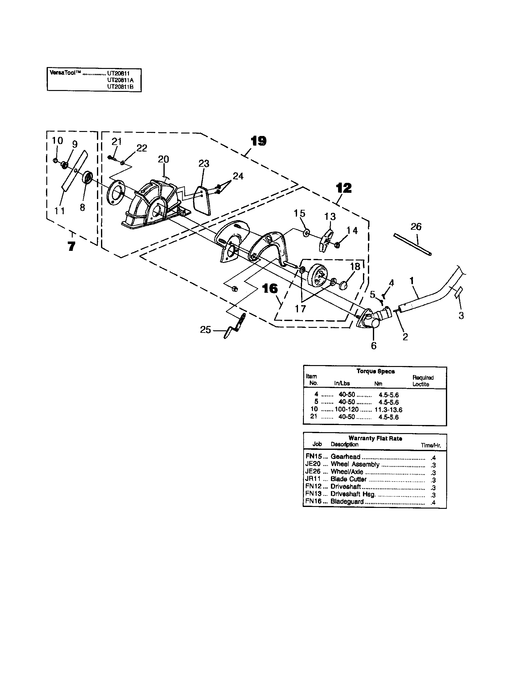 Homelite UT20811 edger attachment diagram