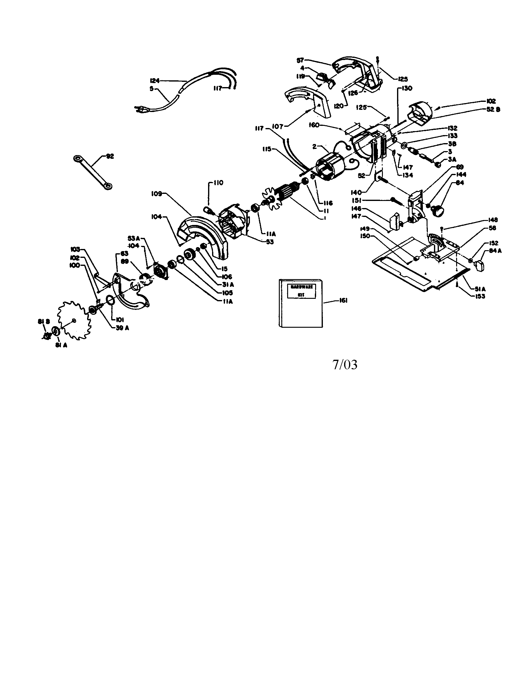 Porter Cable 346 rockwell saw diagram