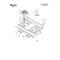 Whirlpool SF387LEGW3 cooktop diagram