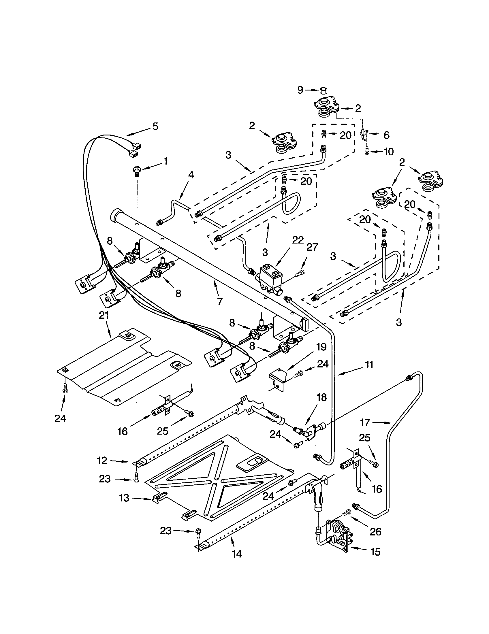 Kenmore 66575972300 manifold diagram