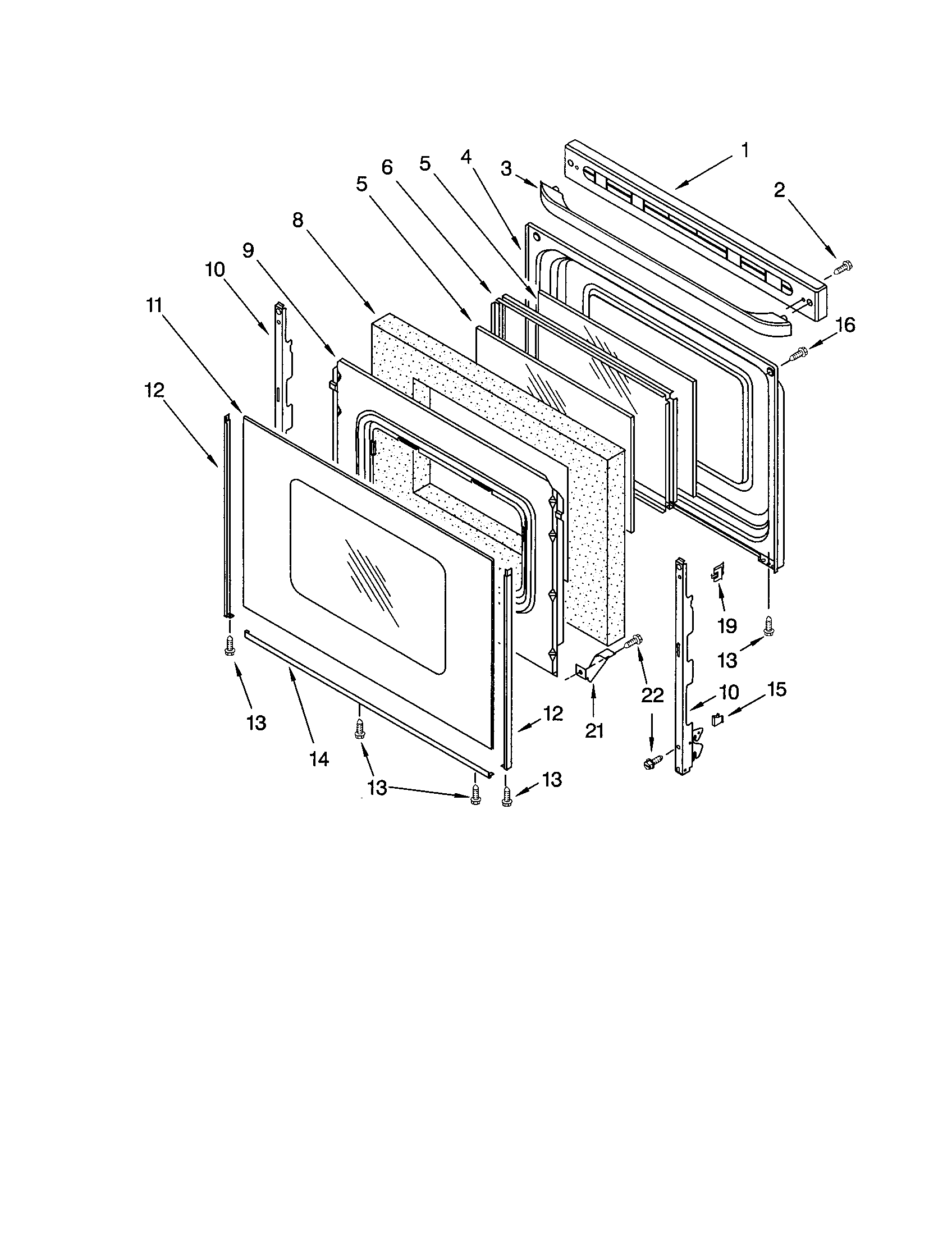 Kenmore 66575972300 door diagram