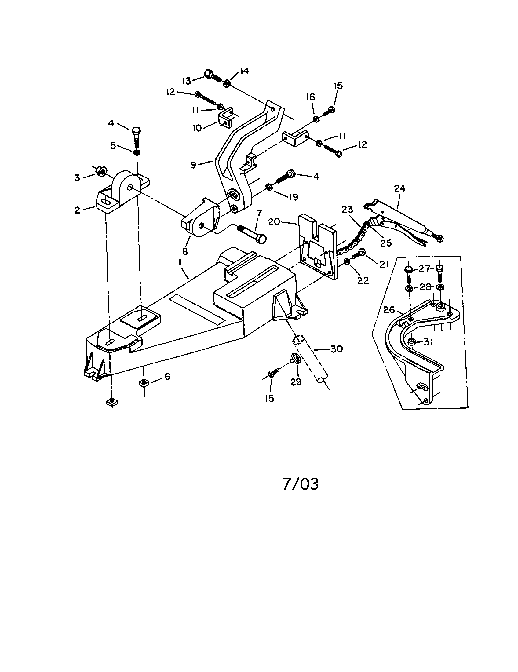 Porter Cable 5038 bandsaw stand diagram