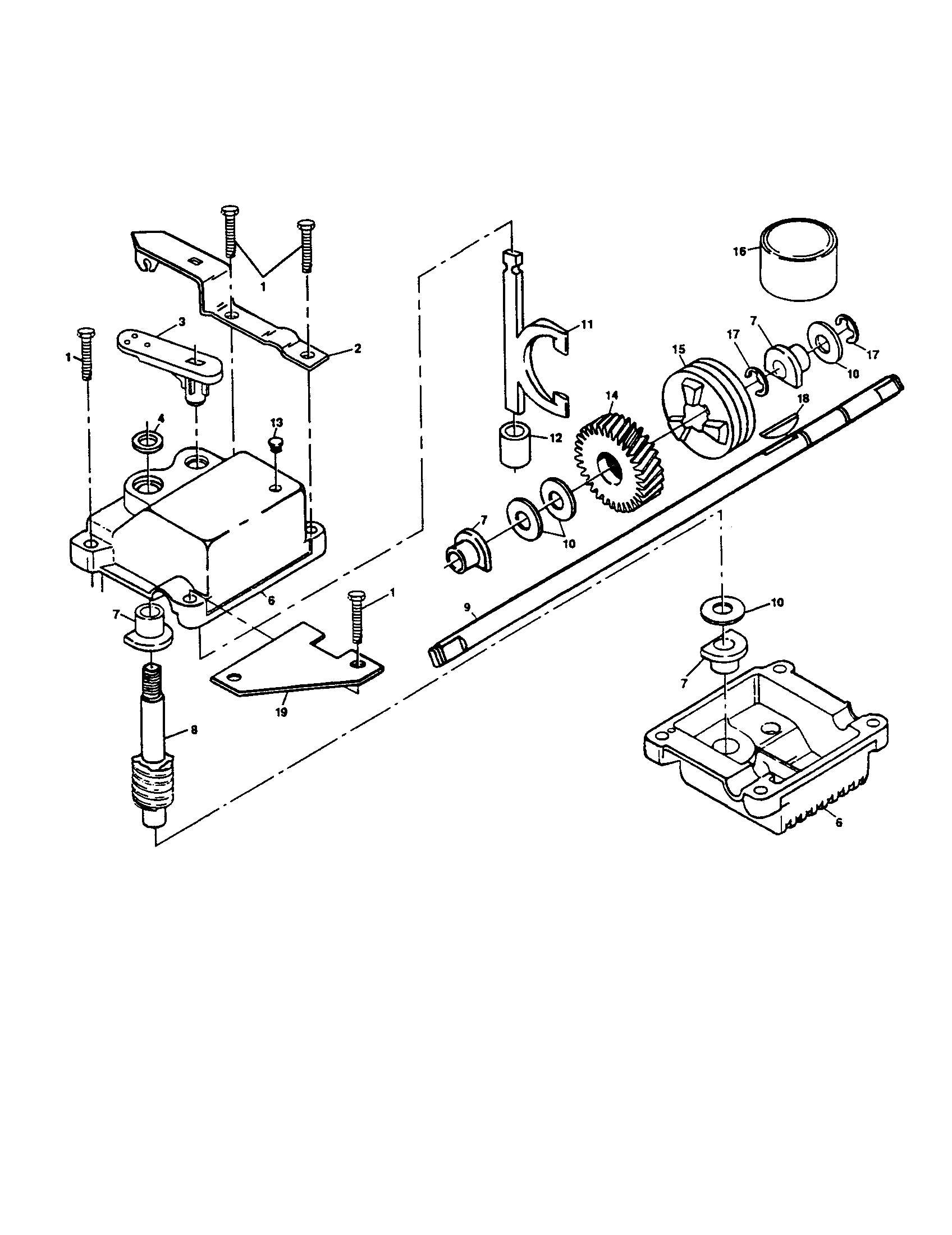 Poulan PP752PHKA gearcase assembly 702510 diagram