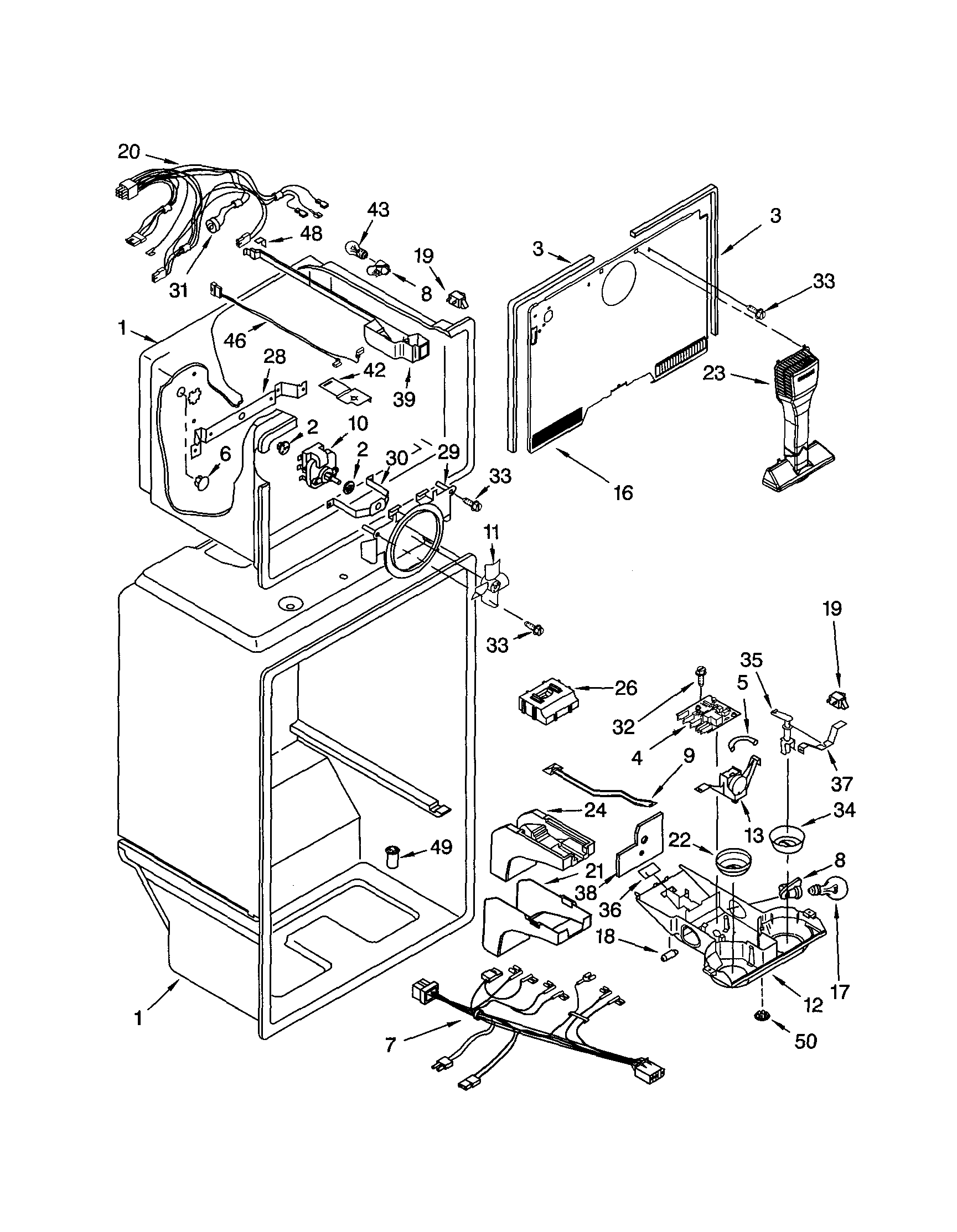 Kenmore 10673853302 liner diagram