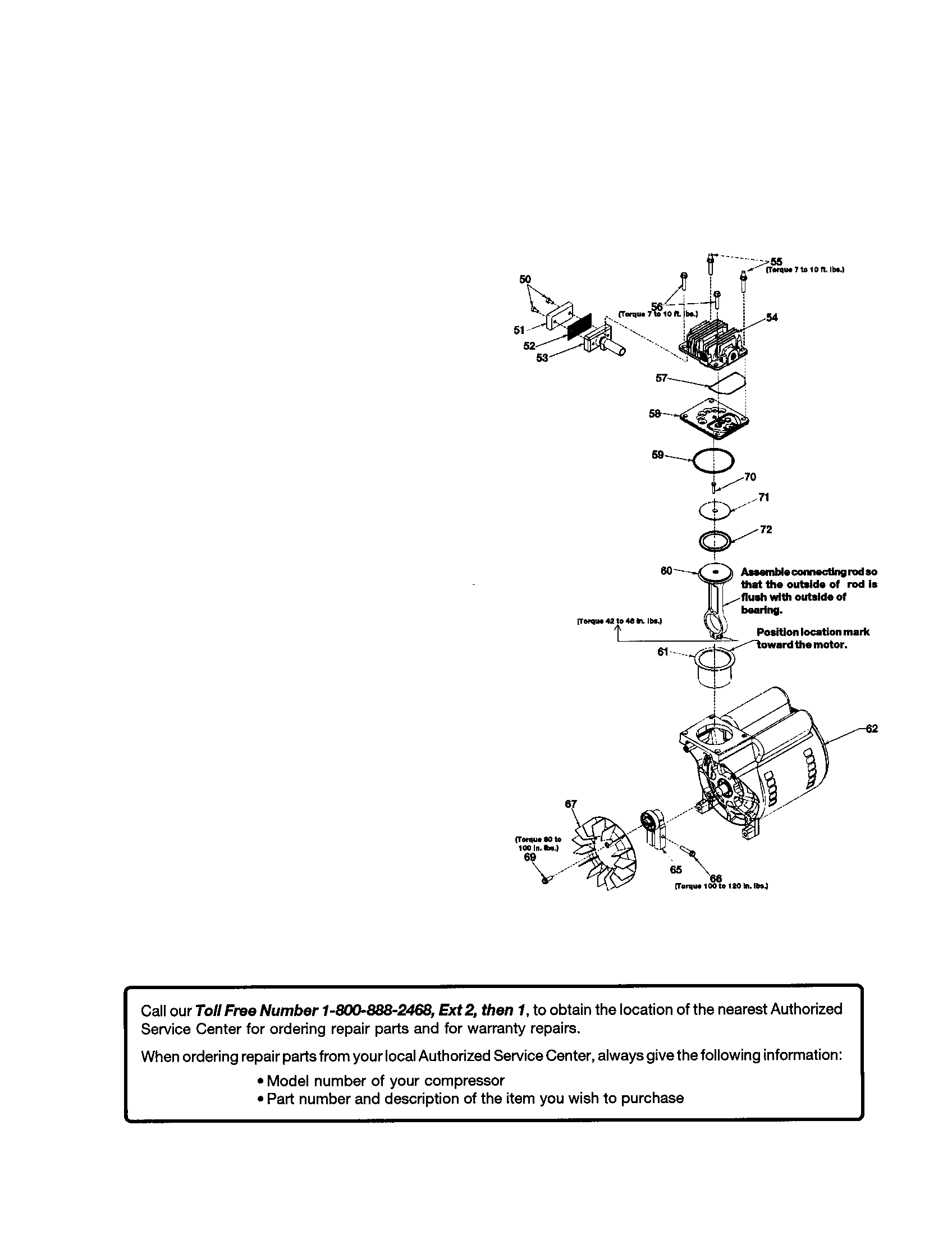 Devilbiss FC5020 motor/fan/head diagram