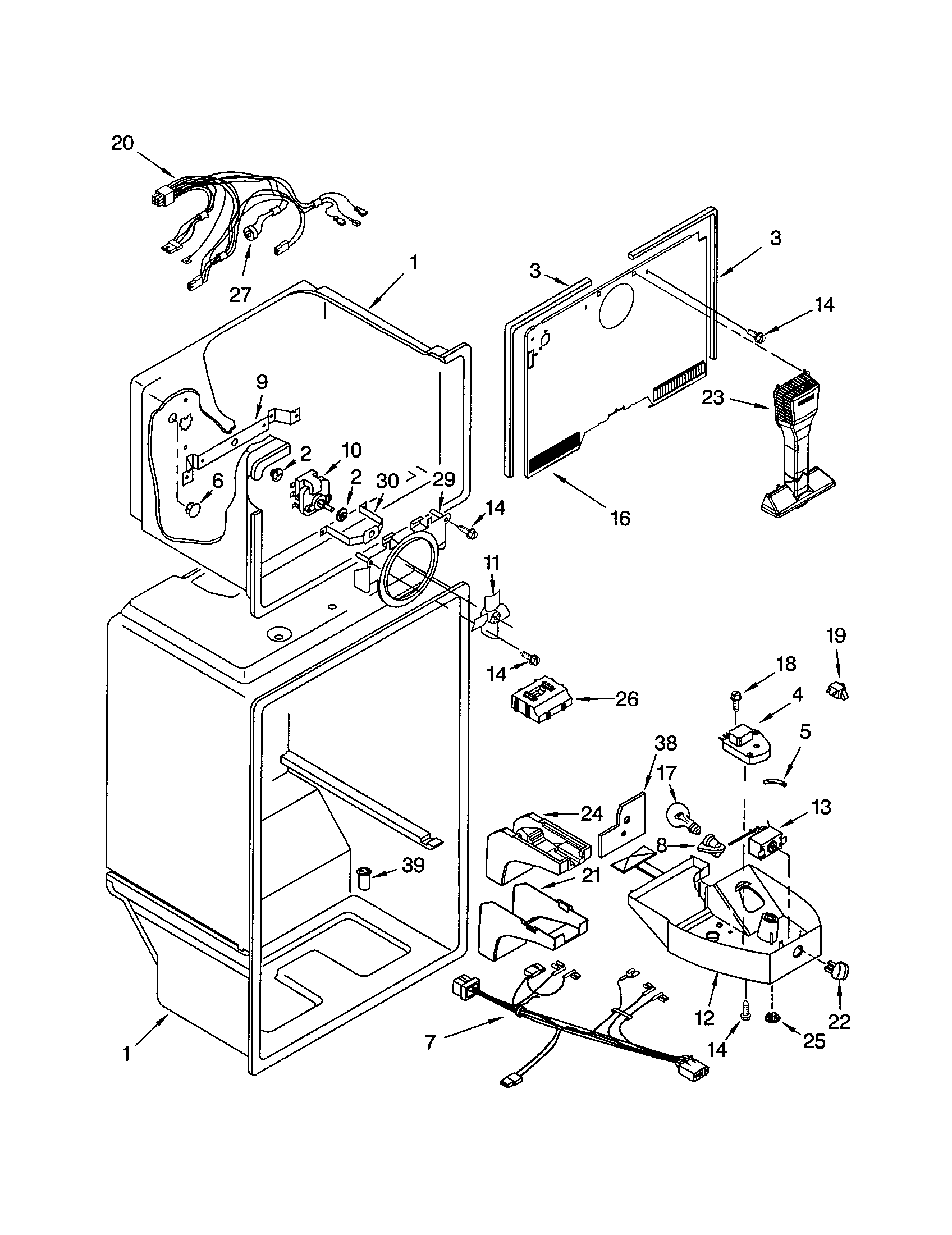 Kenmore 10663844302 liner diagram