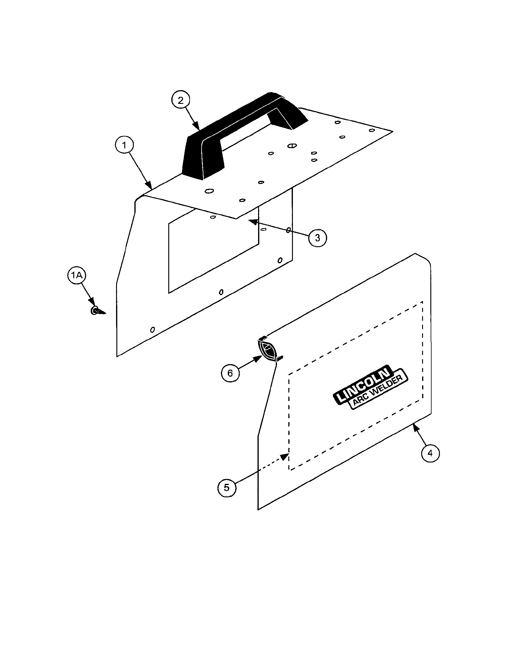 Lincoln PRO 155 case side/door diagram