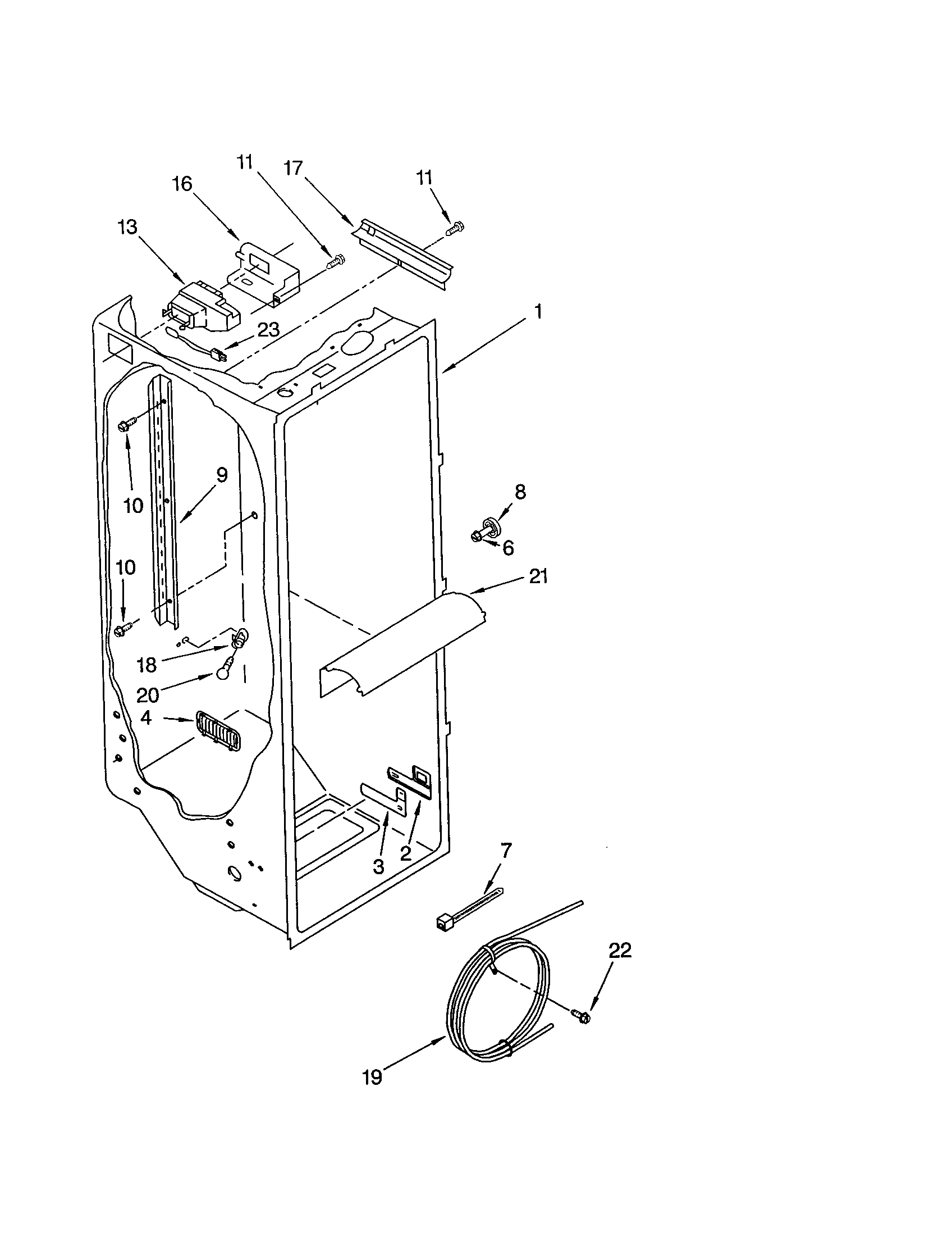 Kenmore 10653792200 refrigerator liner diagram