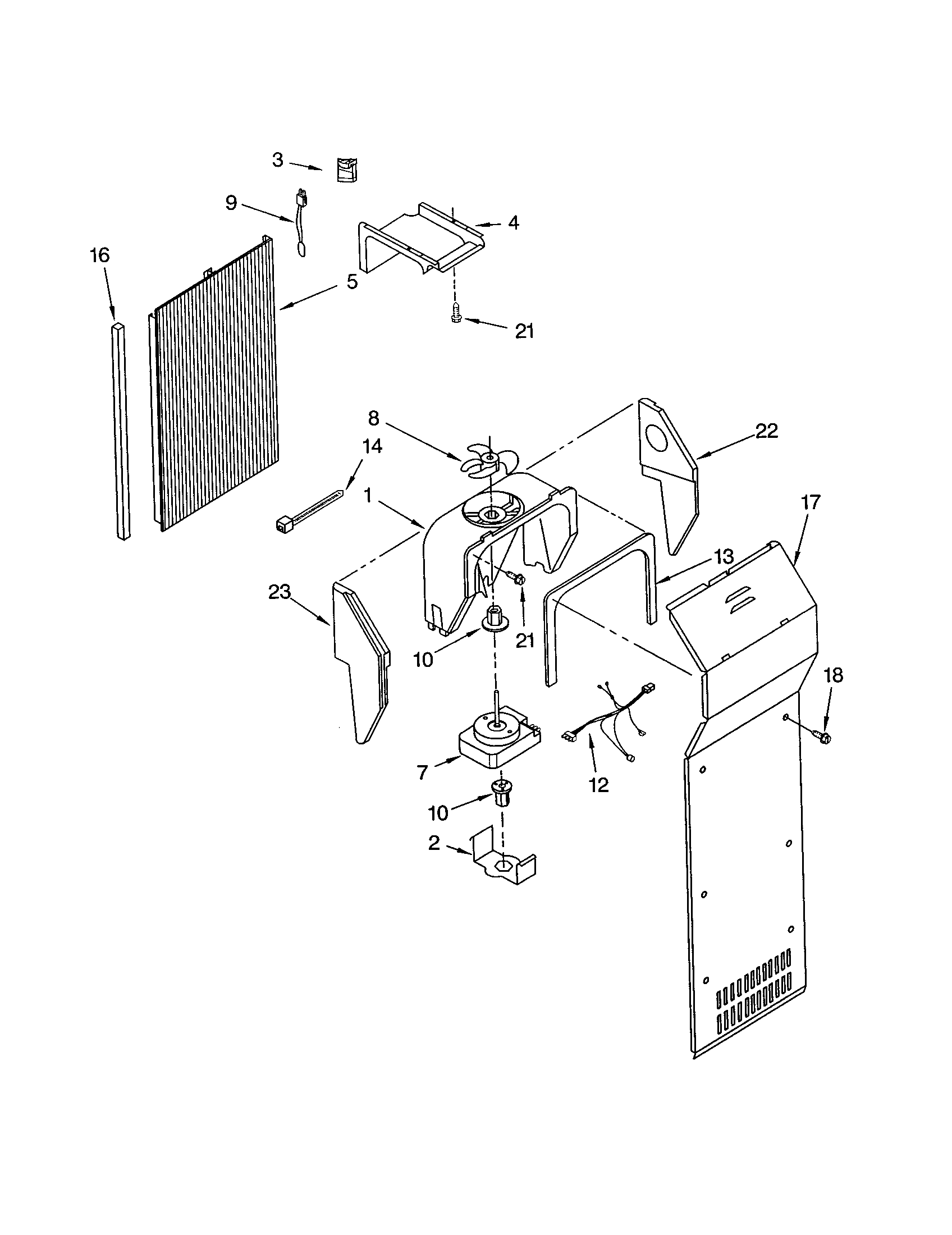Kenmore 10653792200 air flow diagram