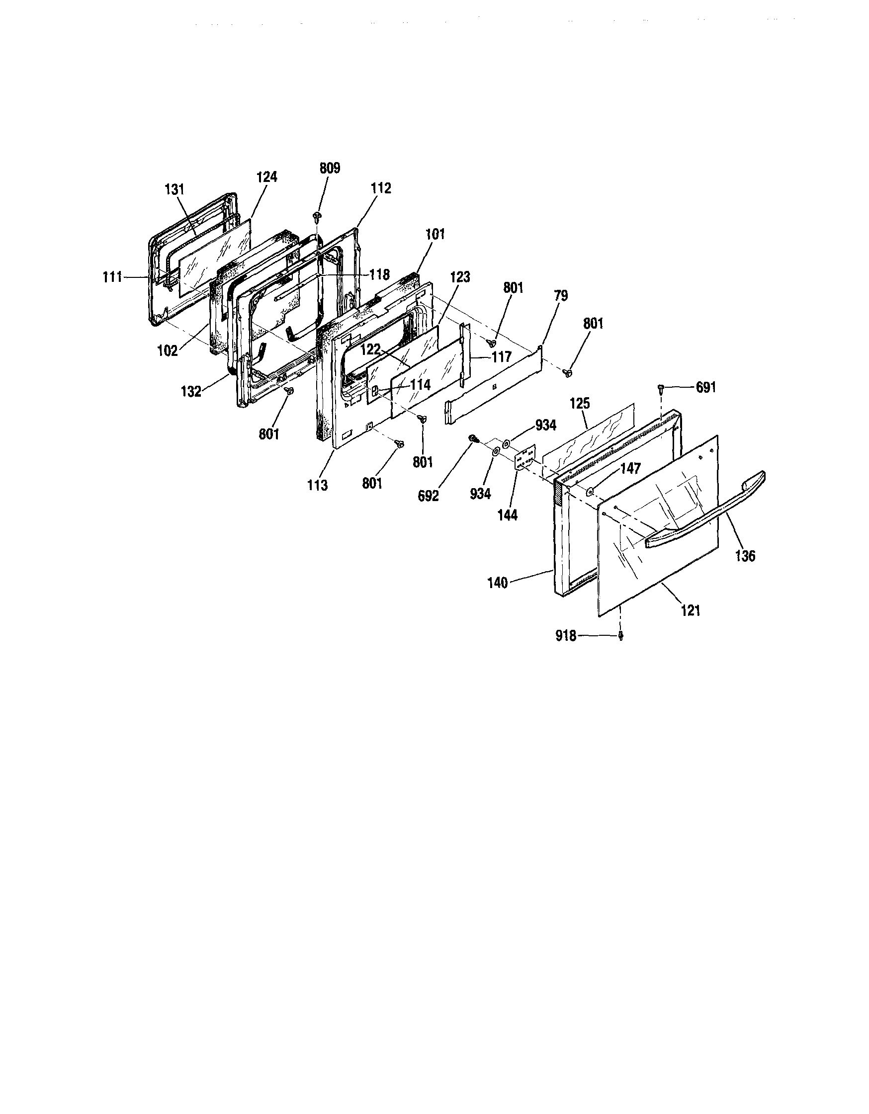 Kenmore 91140494200 door diagram