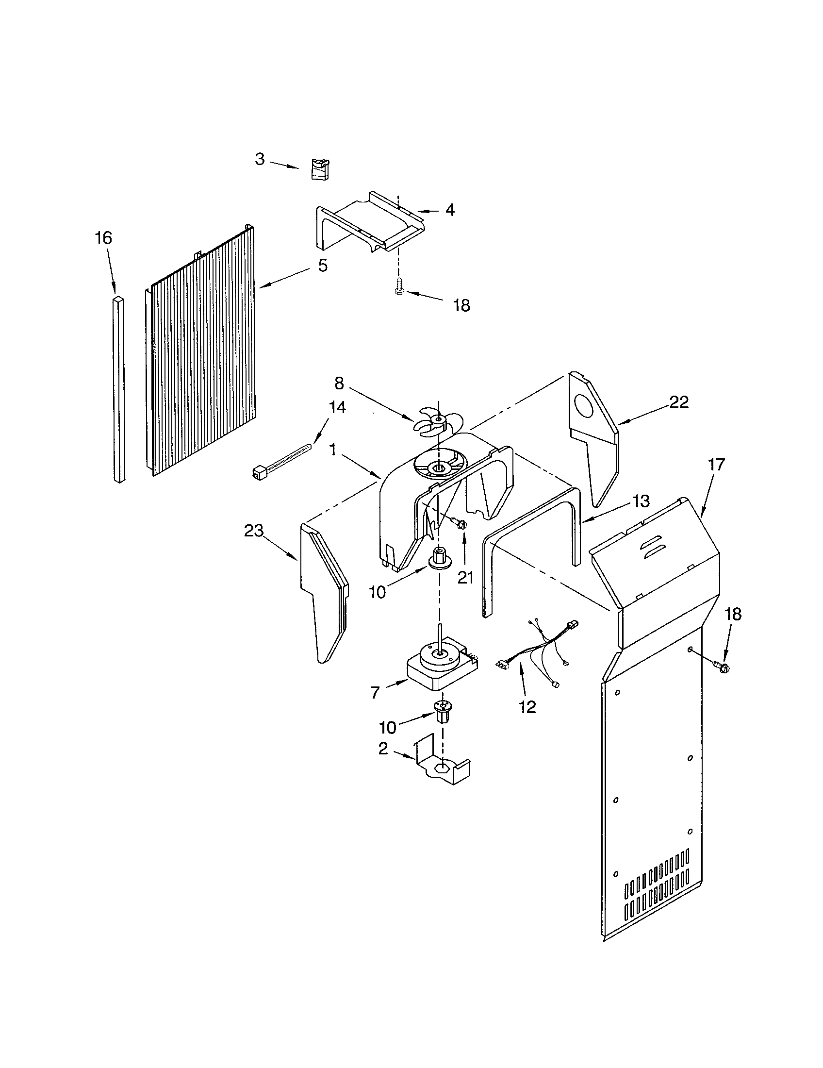 Kenmore 10653206200 air flow diagram