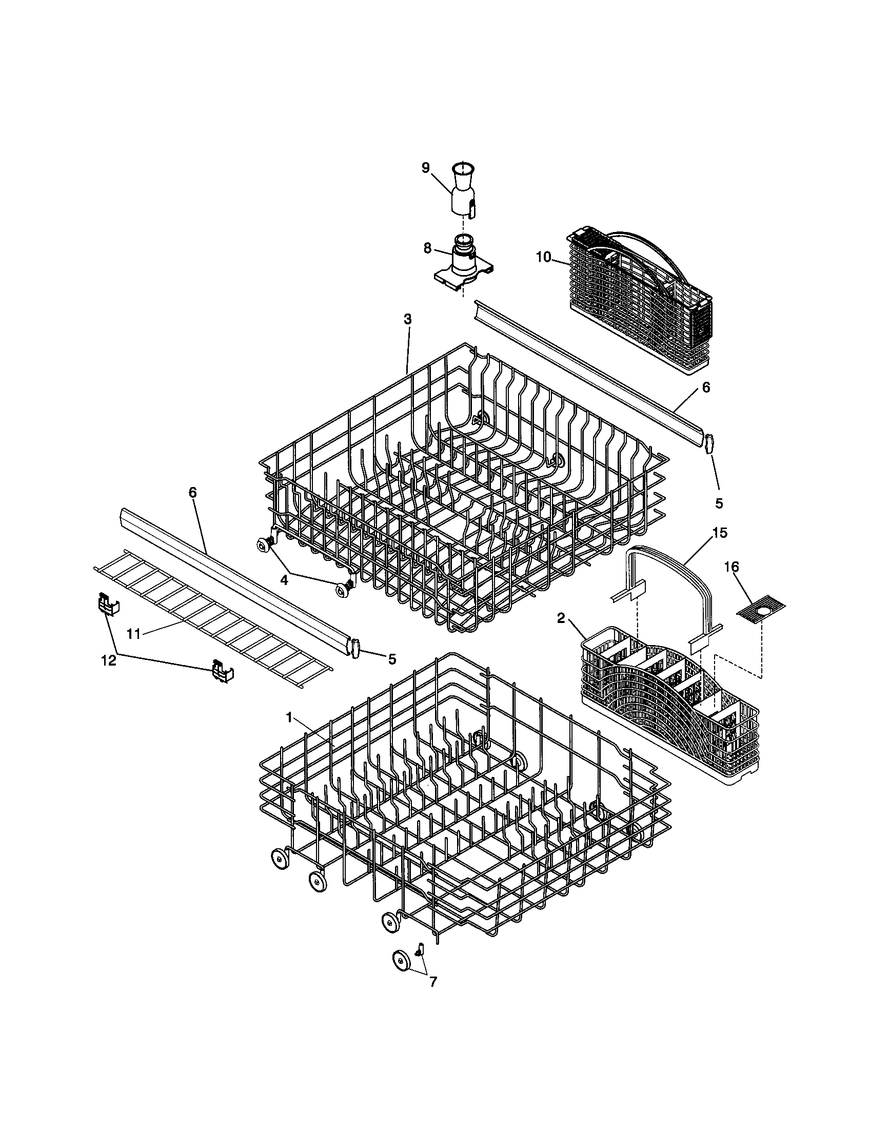 Frigidaire FDB836GFS4 racks diagram