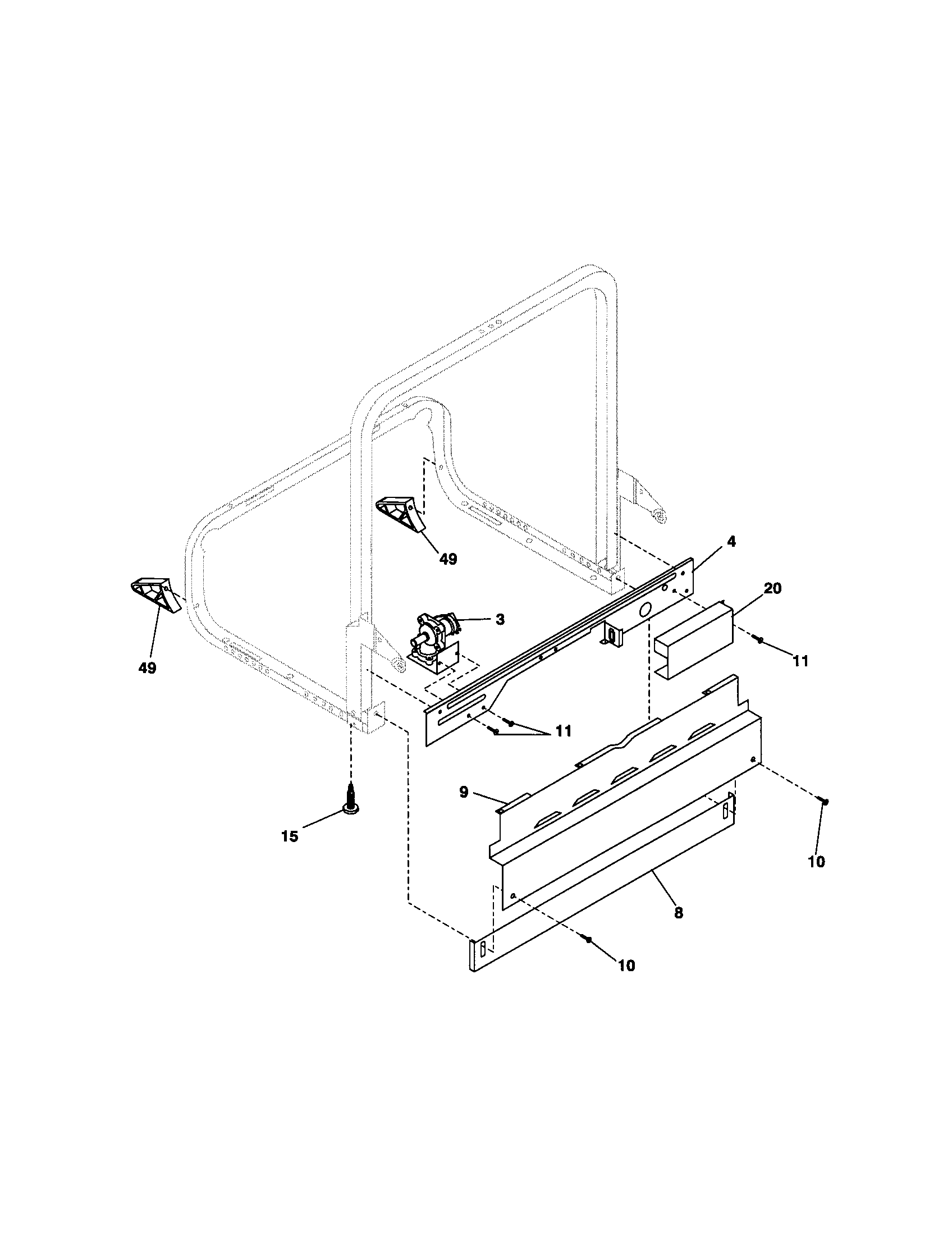 Frigidaire FDB856RJS0 frame diagram