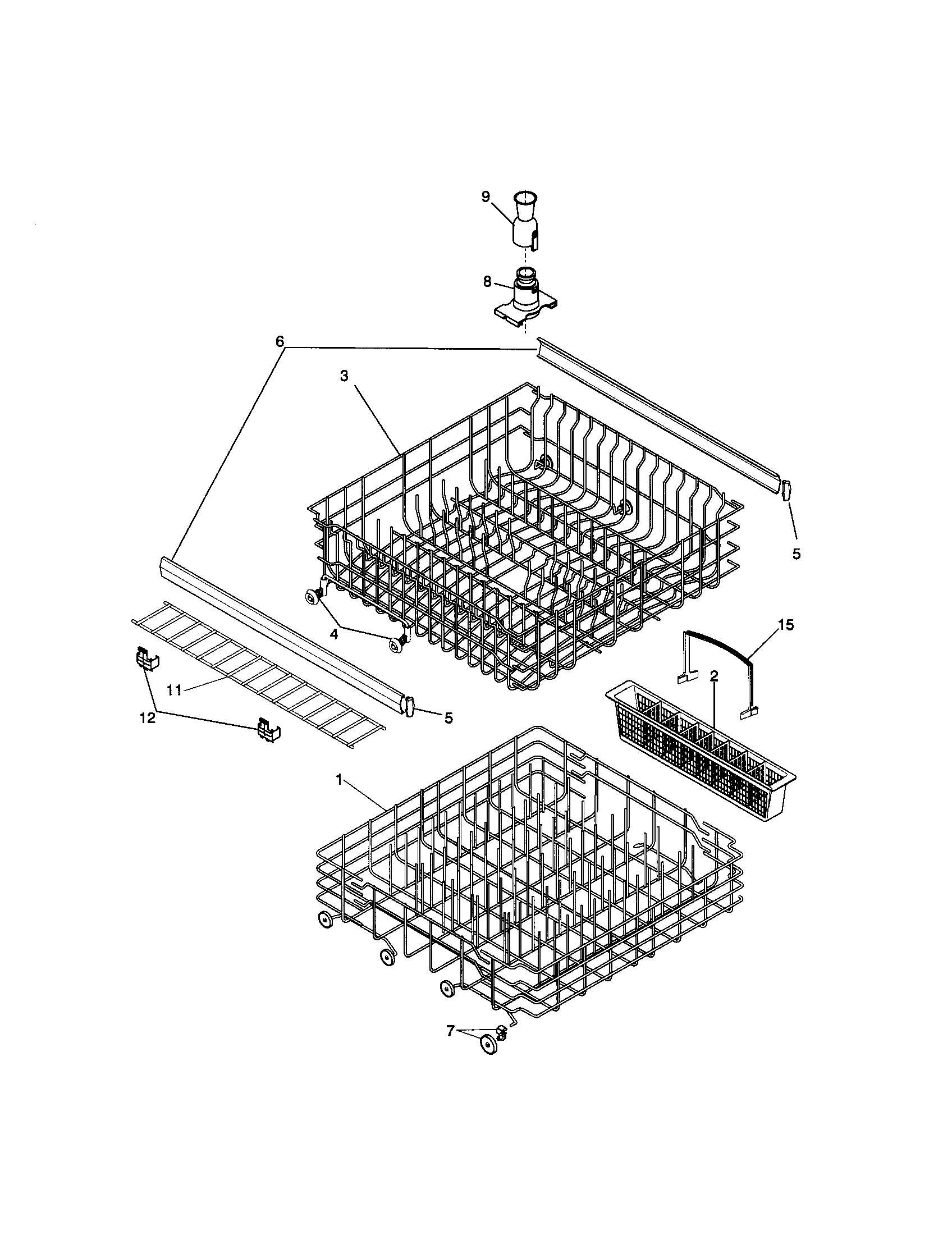 Frigidaire FDB856RJS0 racks diagram