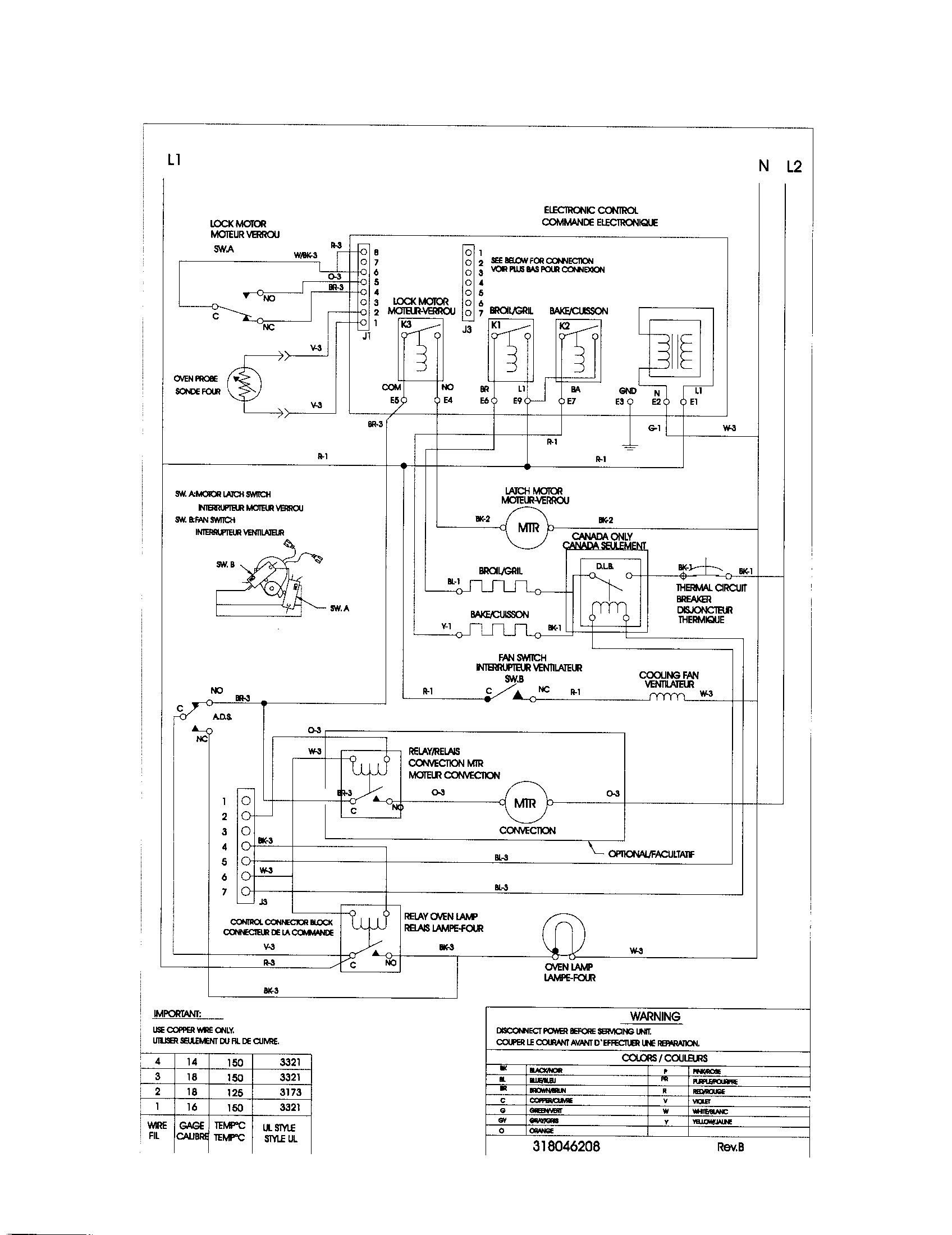 Frigidaire FEB386CEBG wiring diagram diagram