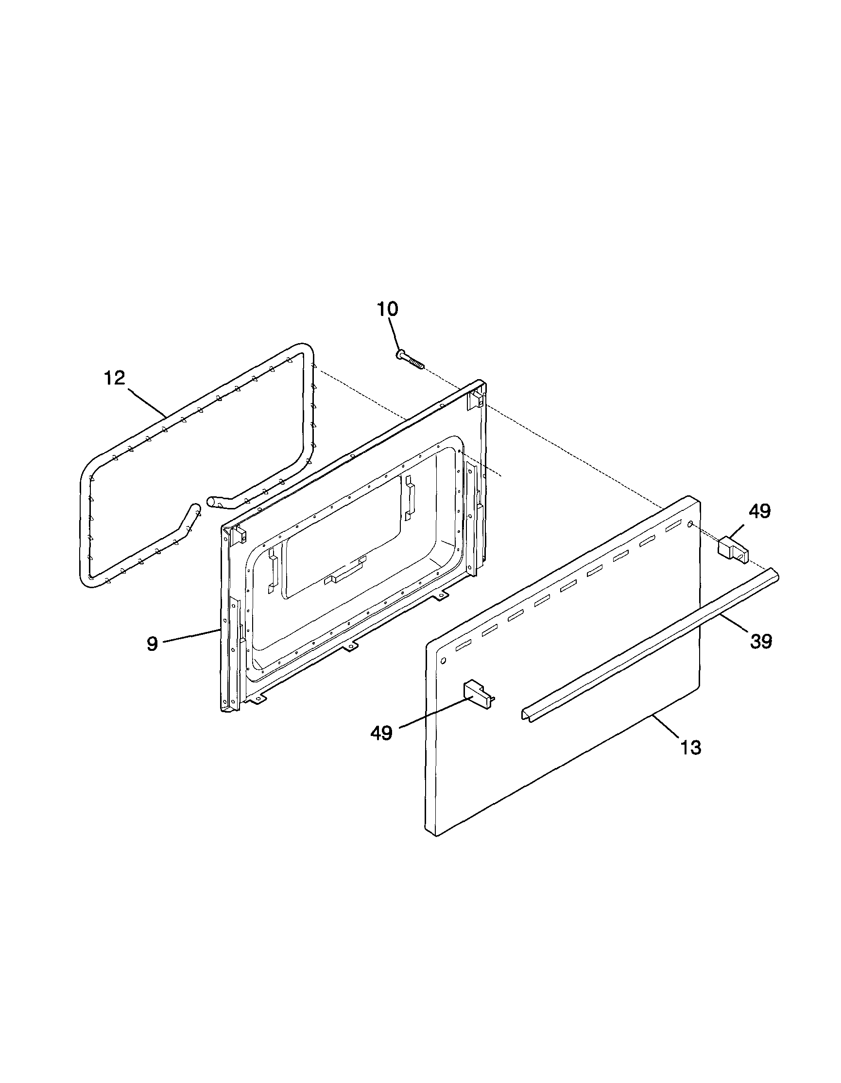 Frigidaire FPF311PHWA door diagram