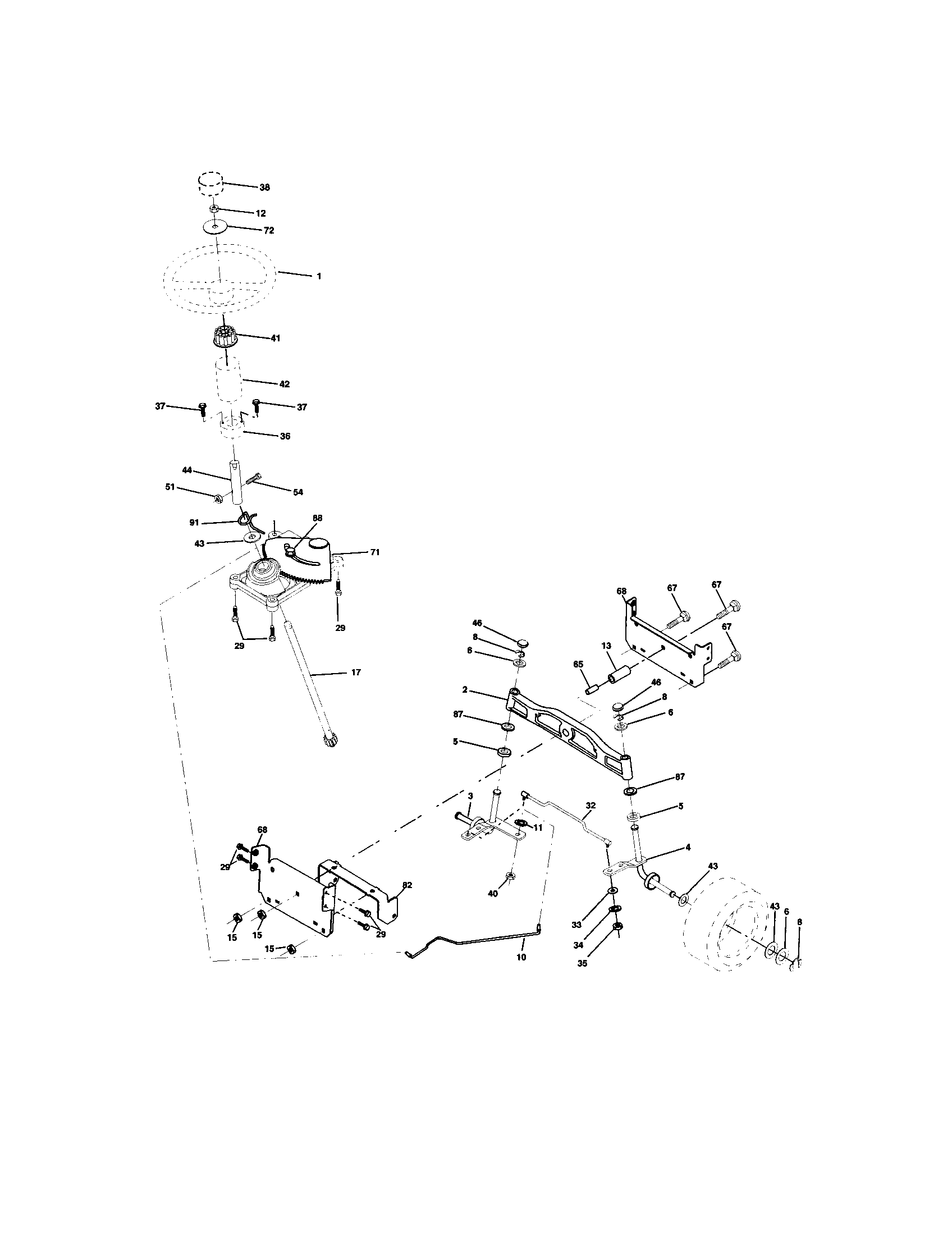 Craftsman 917273471 steering diagram