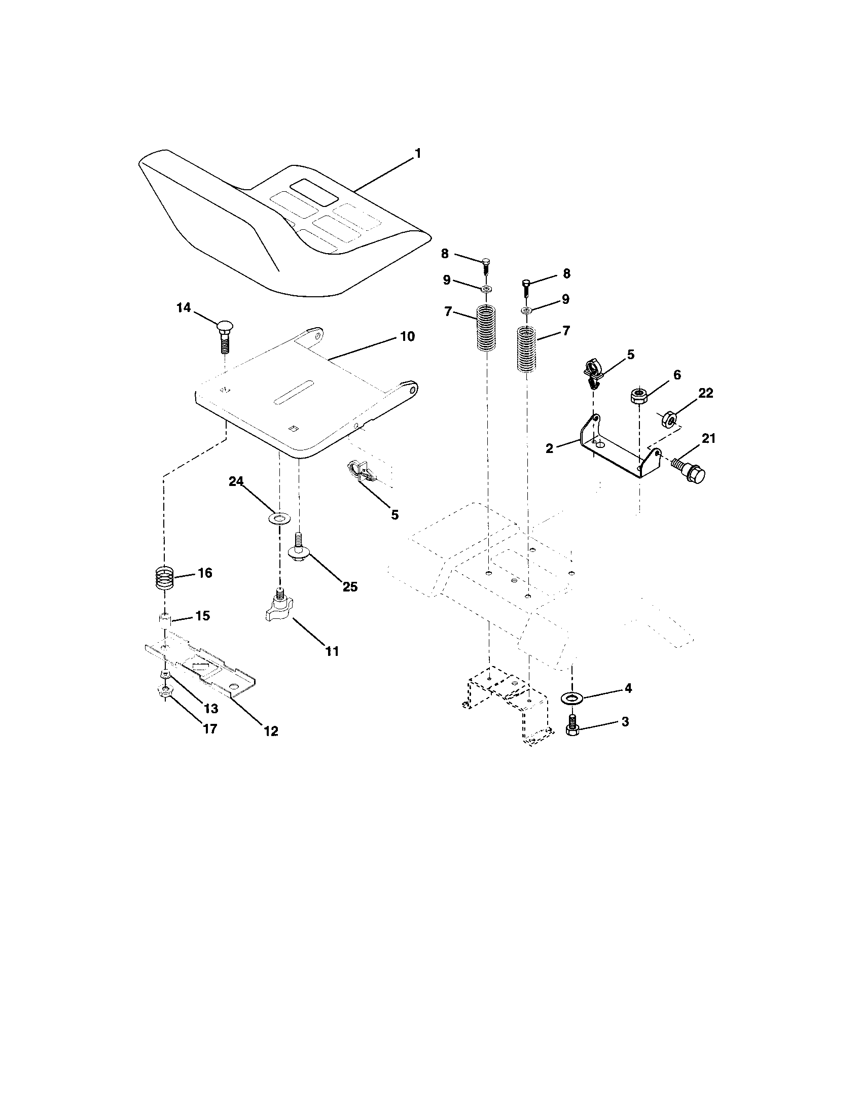 Craftsman 917273471 seat assembly diagram