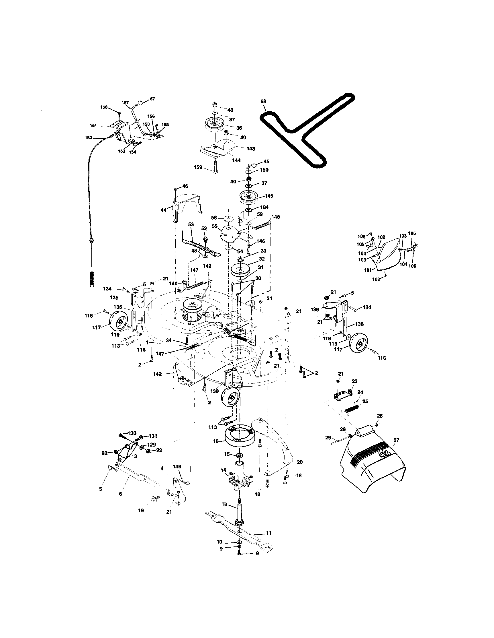 Craftsman 917273471 mower deck diagram