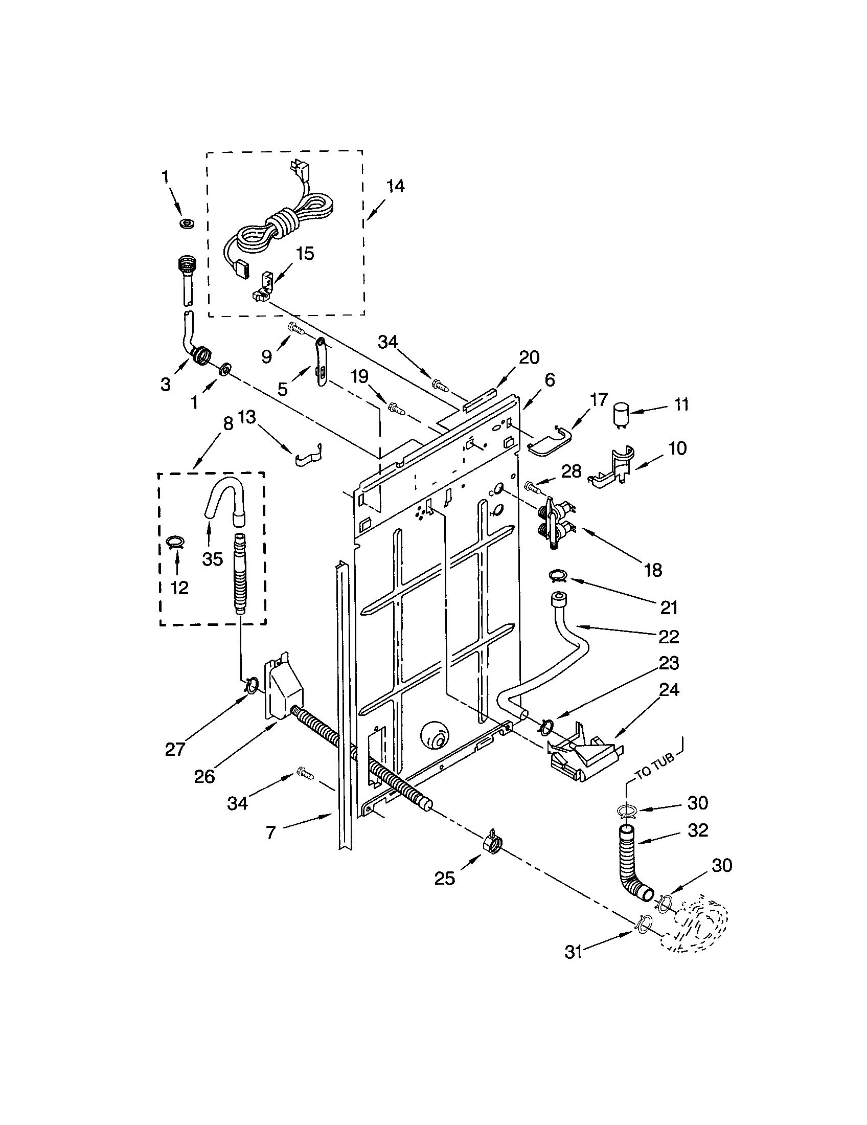 Kenmore 11014112300 rear panel diagram