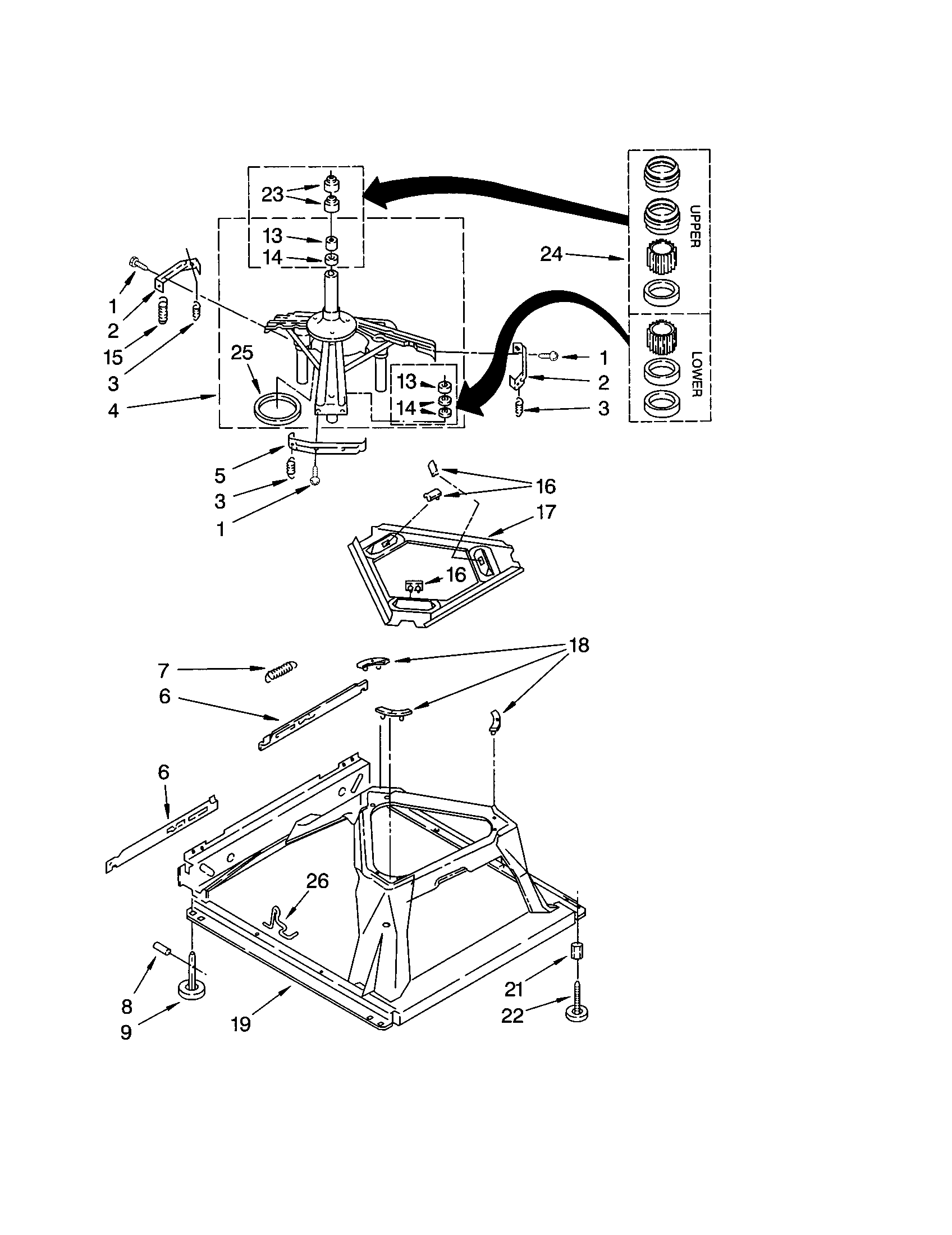 Kenmore 11014112300 machine base diagram