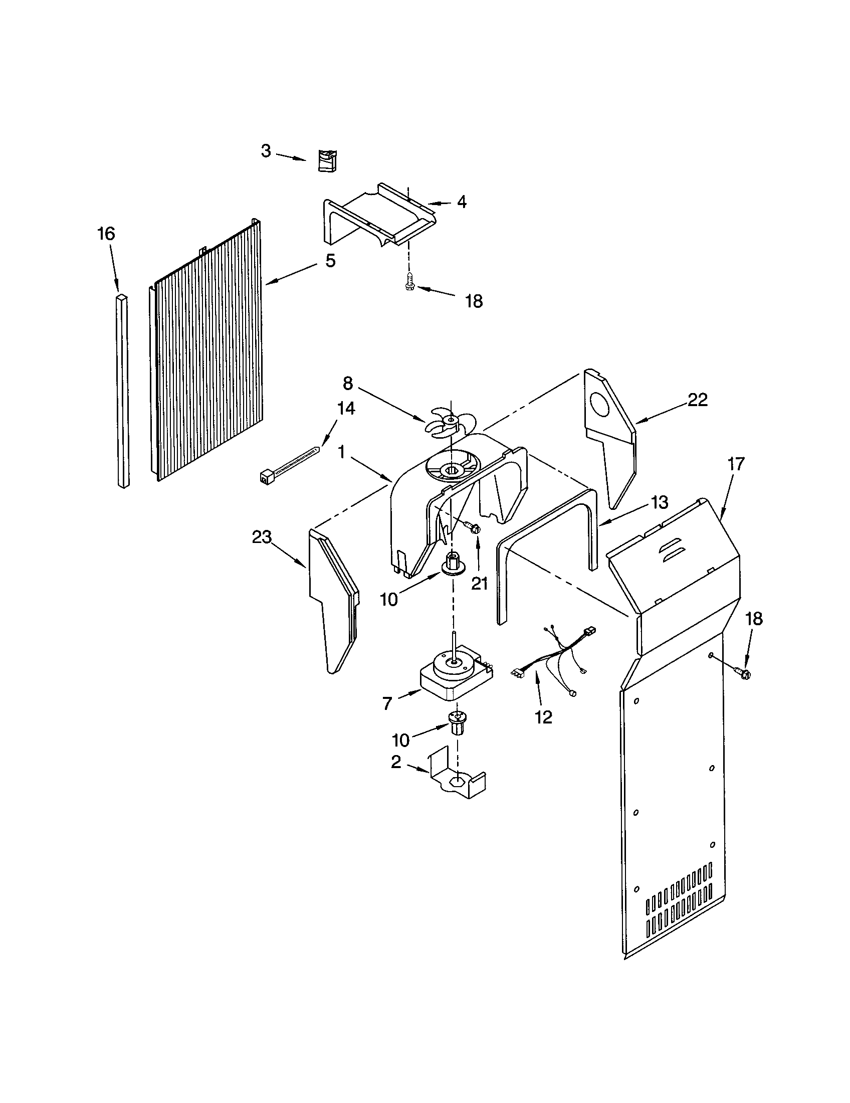 Kenmore 10653272301 air flow diagram