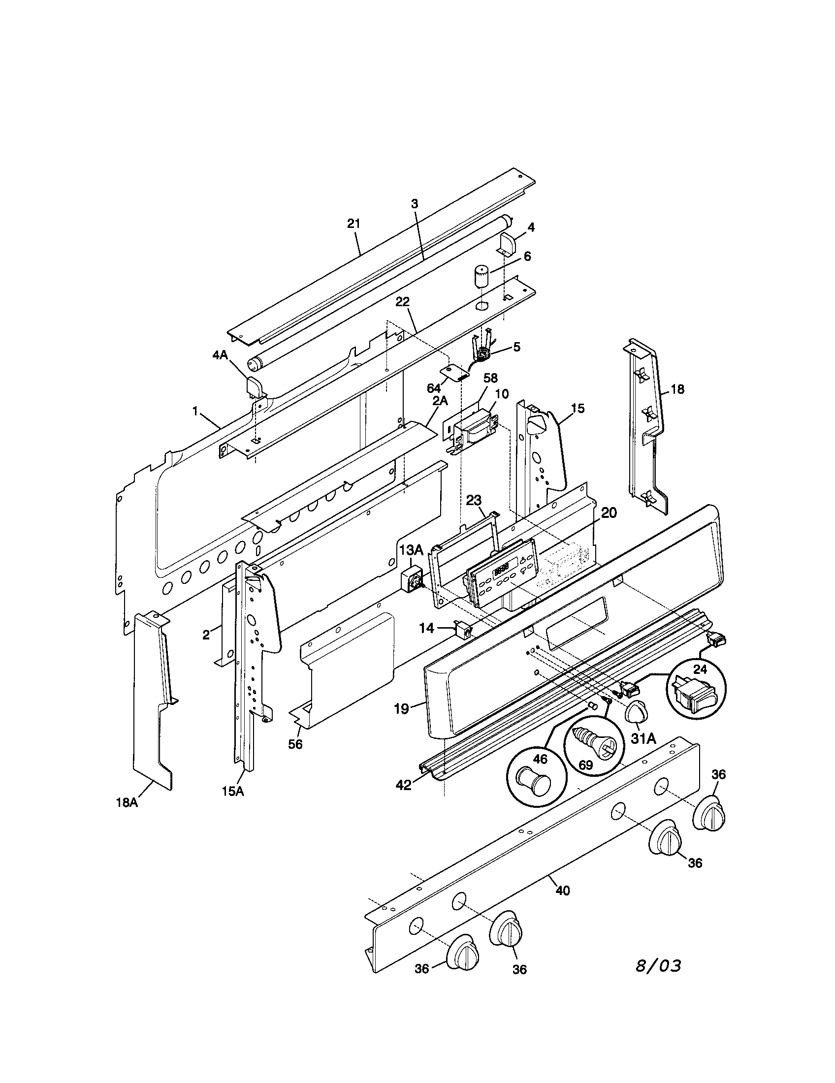 Frigidaire FGF376CETR backguard diagram
