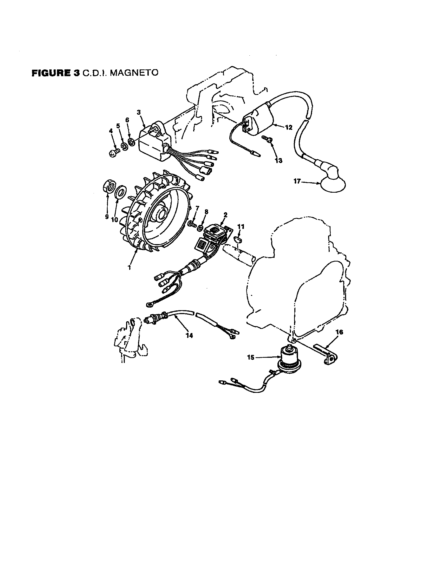 Homelite UT-04005 c.d.i. magneto diagram